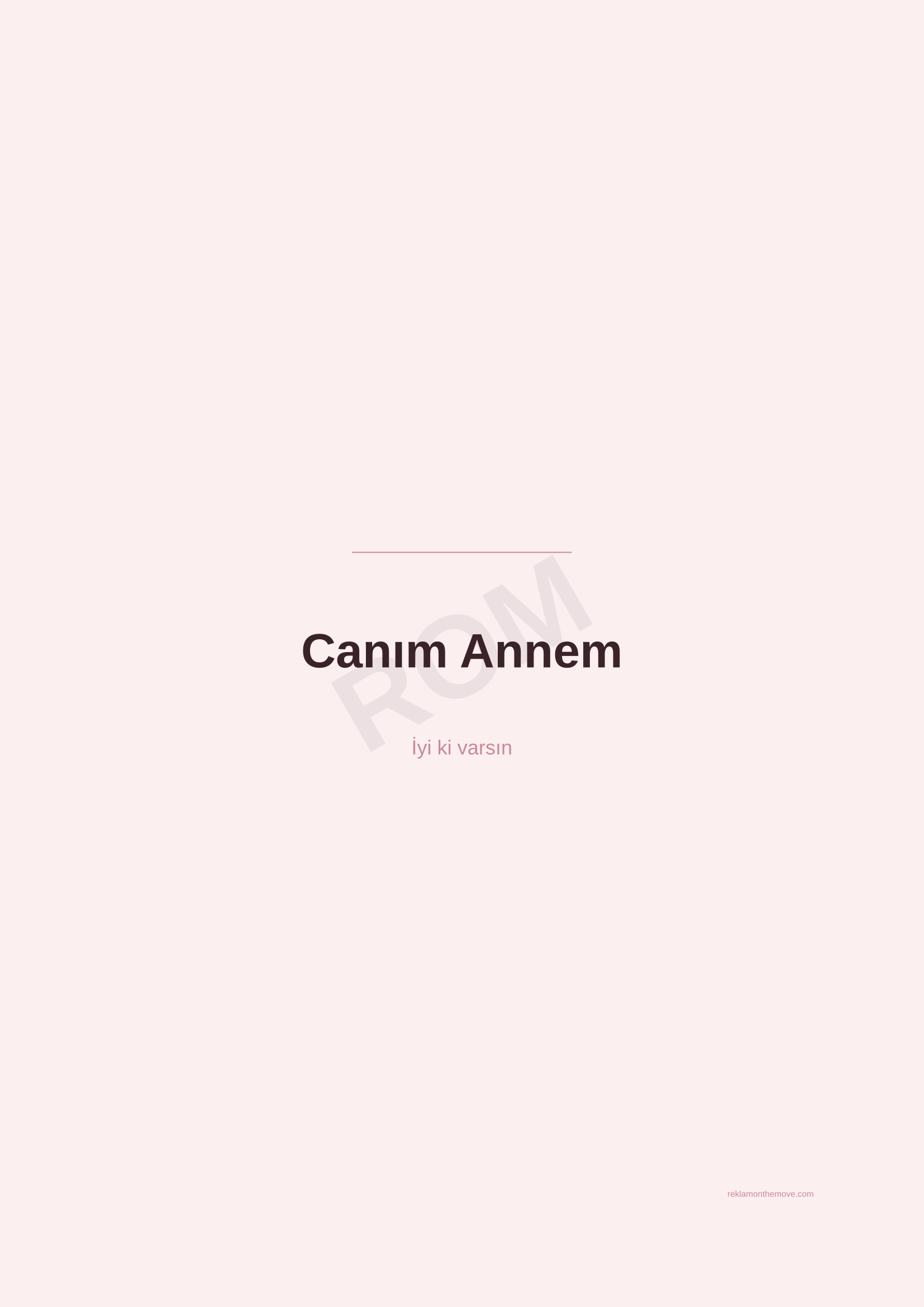 Canım Annem · Gül — ROM dijital ürün önizlemesi (filigranlı)