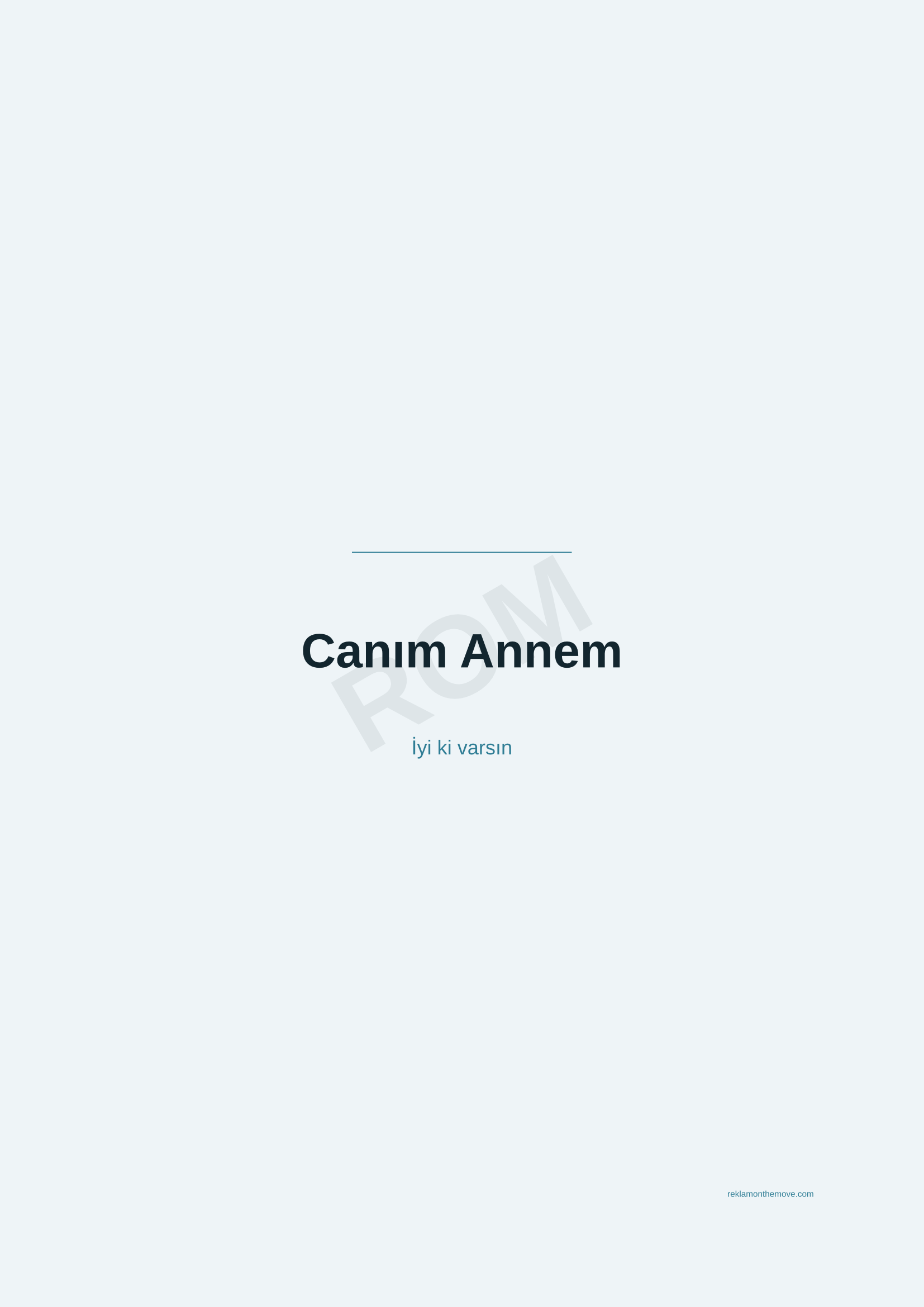 Canım Annem · Okyanus — ROM dijital ürün önizlemesi (filigranlı)