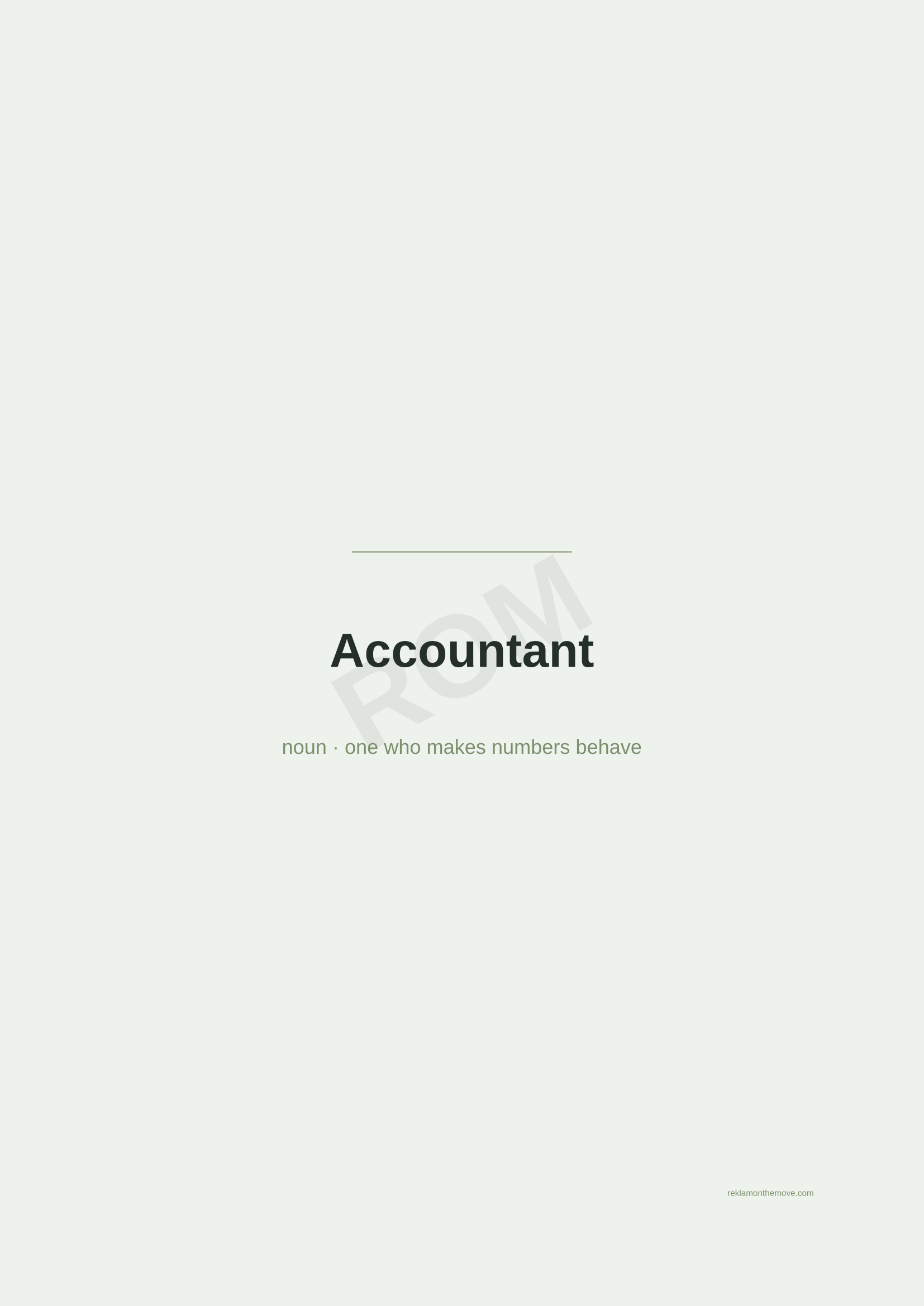 Accountant · Adaçayı — ROM dijital ürün önizlemesi (filigranlı)