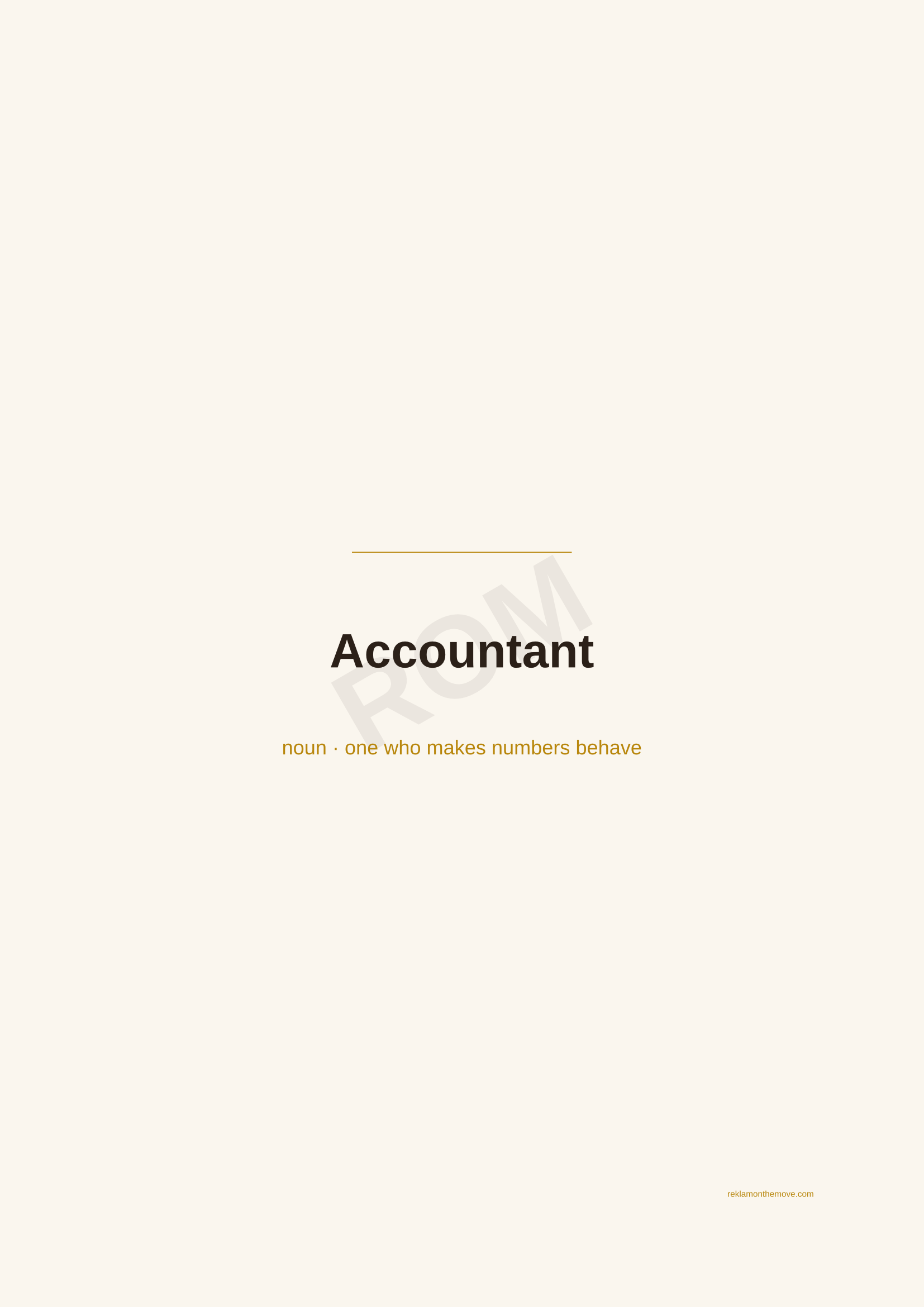 Accountant · Espresso — ROM dijital ürün önizlemesi (filigranlı)