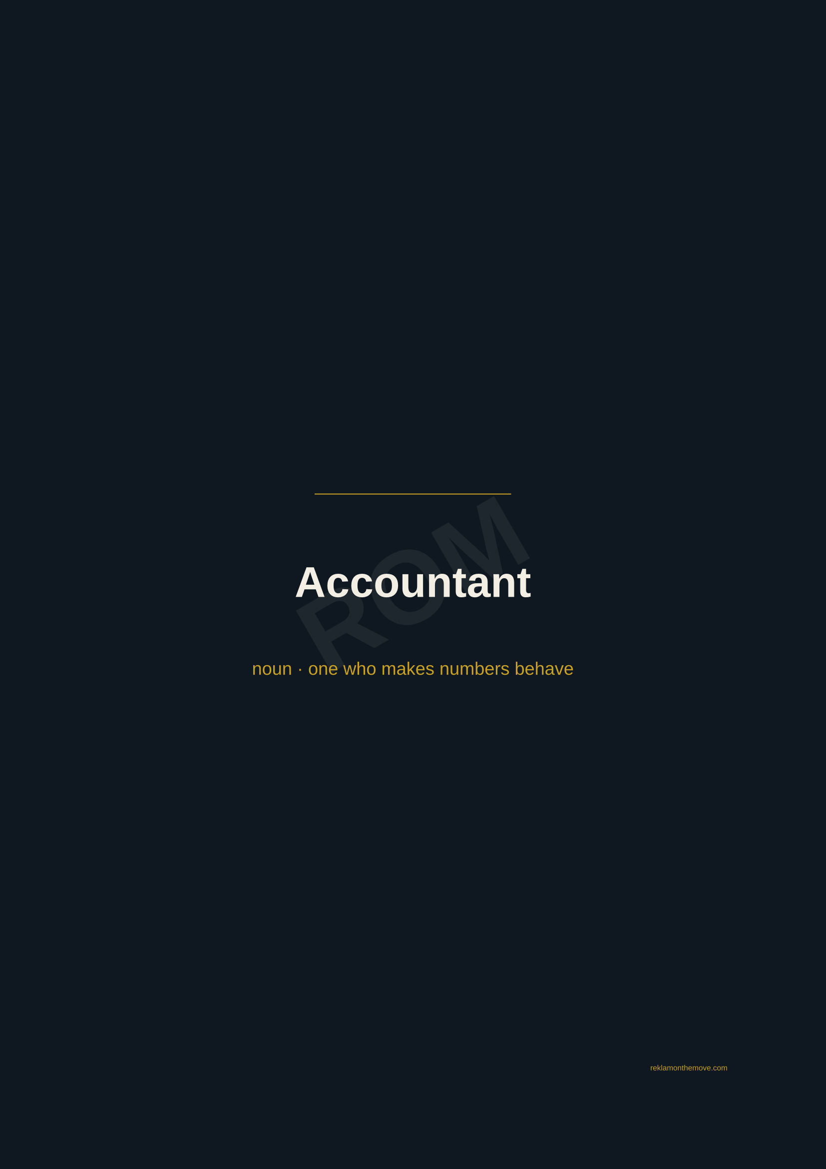 Accountant · Gece — ROM dijital ürün önizlemesi (filigranlı)