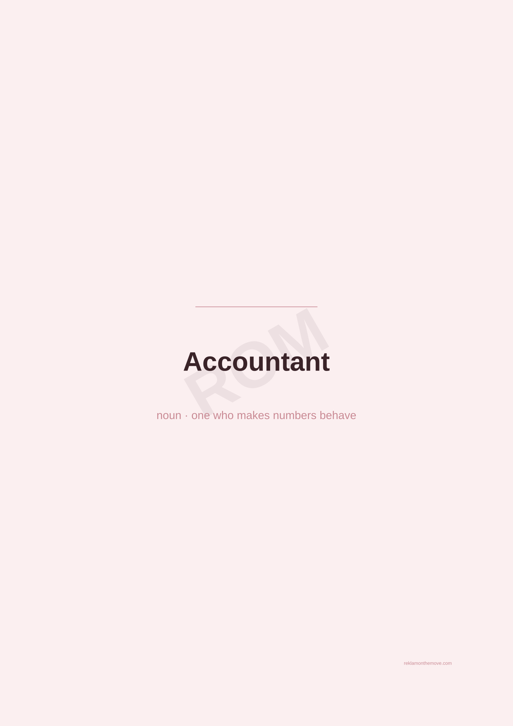 Accountant · Gül — ROM dijital ürün önizlemesi (filigranlı)