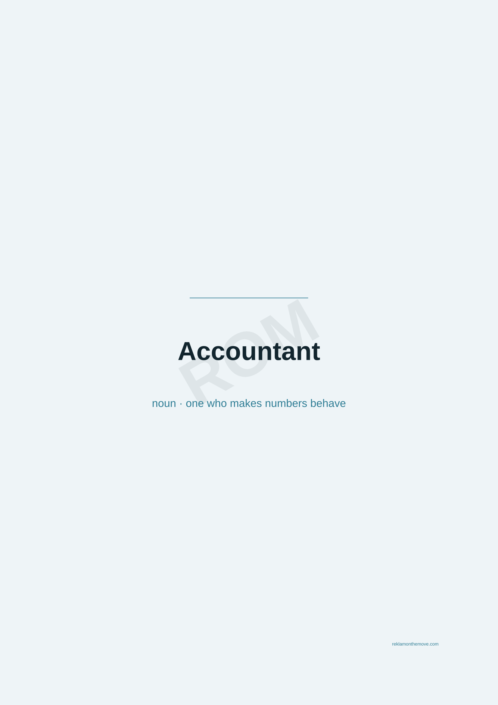 Accountant · Okyanus — ROM dijital ürün önizlemesi (filigranlı)