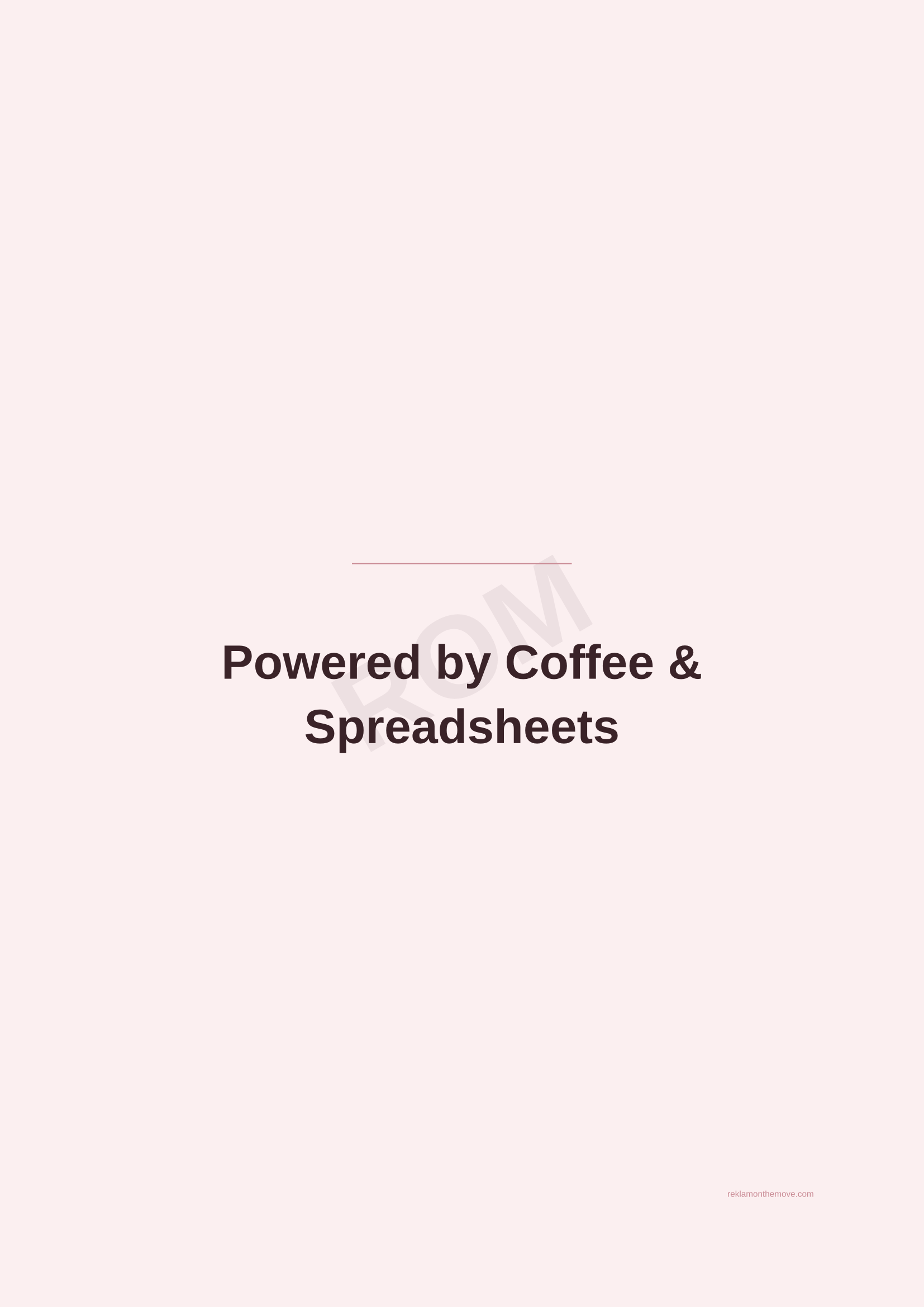 Powered by Coffee & Spreadsheets · Gül — ROM dijital ürün önizlemesi (filigranlı)