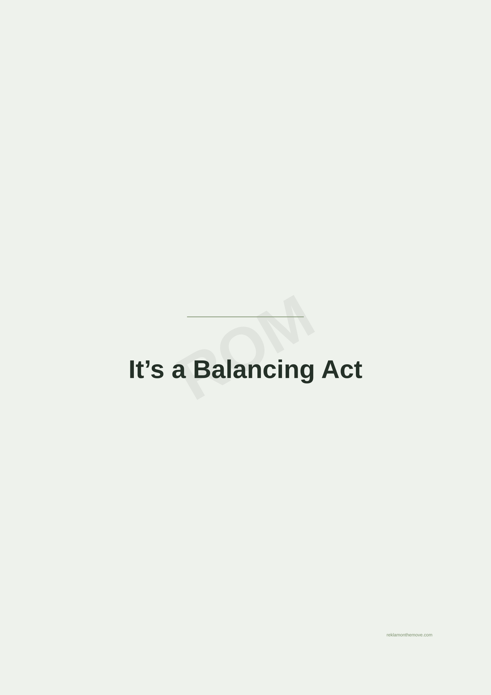 It's a Balancing Act · Adaçayı — ROM dijital ürün önizlemesi (filigranlı)