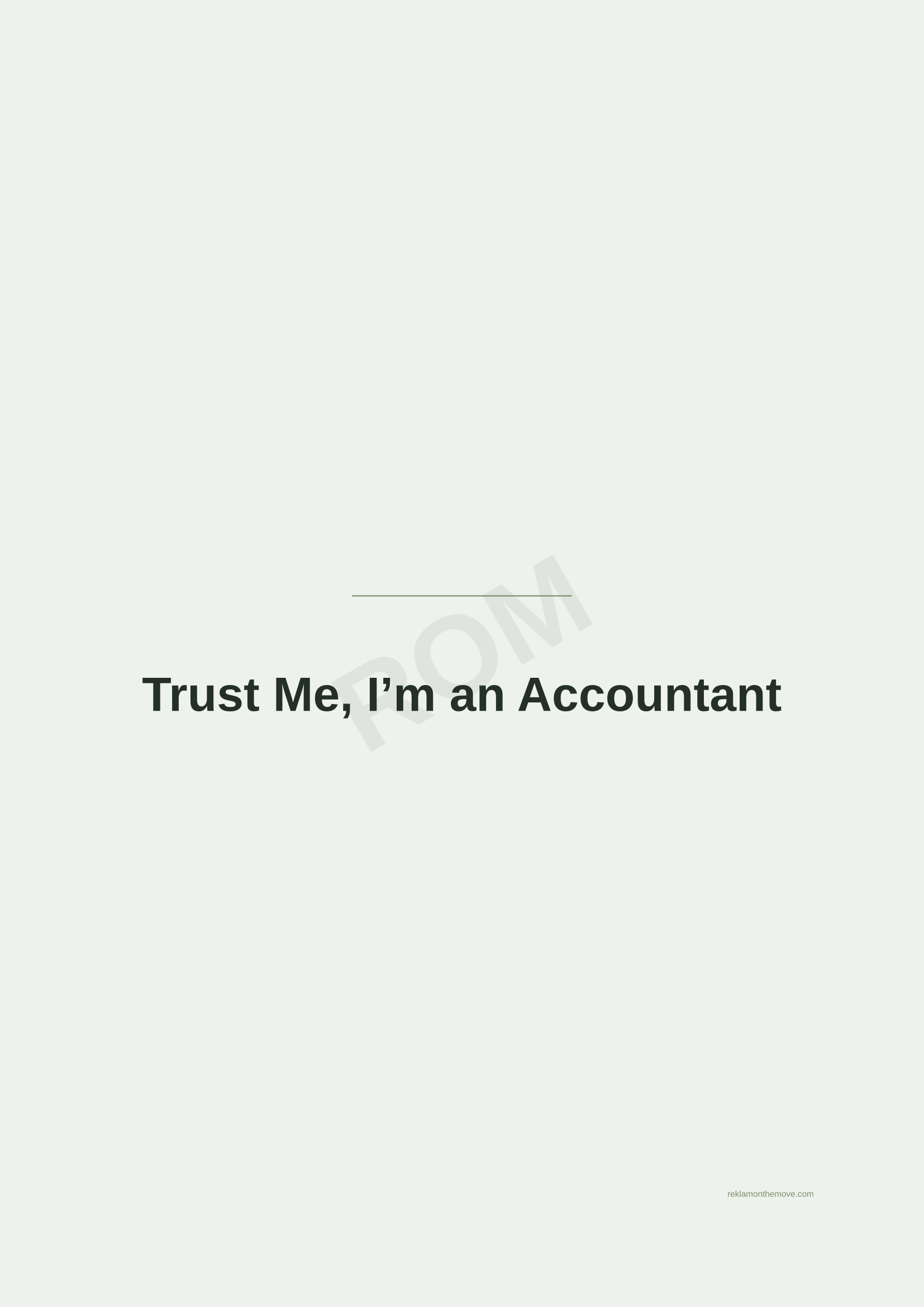 Trust Me, I'm an Accountant · Adaçayı — ROM dijital ürün önizlemesi (filigranlı)