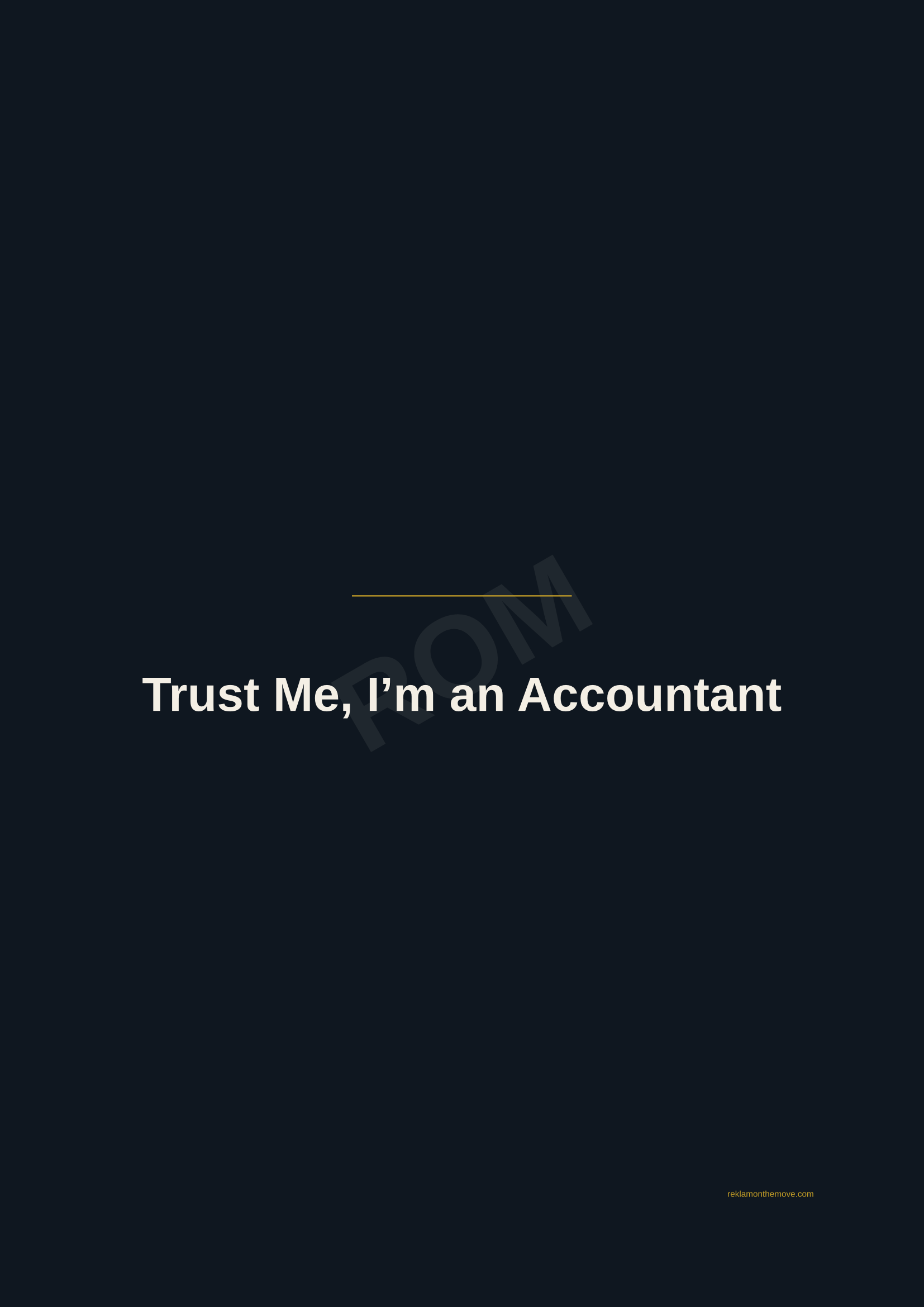Trust Me, I'm an Accountant · Gece — ROM dijital ürün önizlemesi (filigranlı)