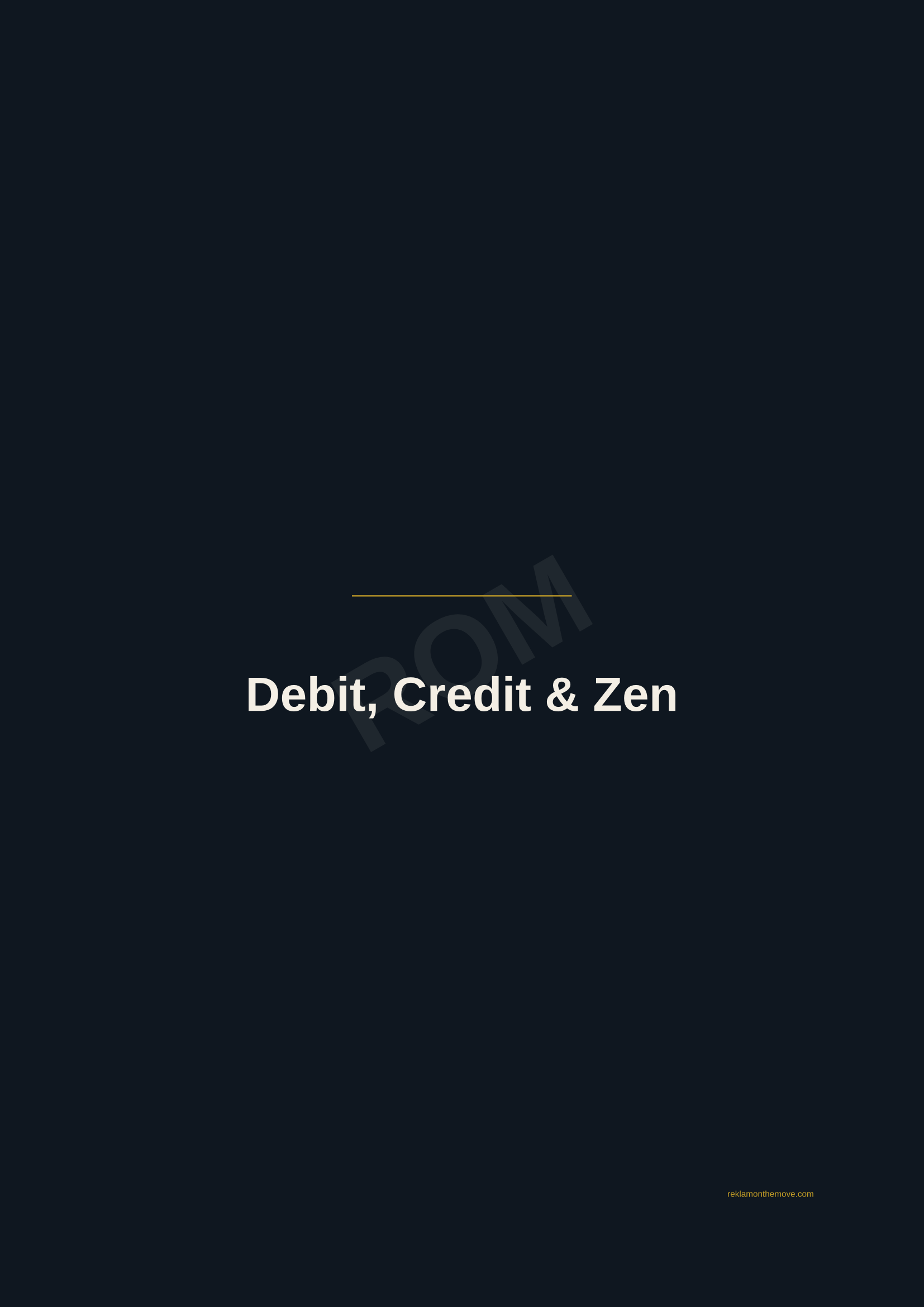 Debit, Credit & Zen · Gece — ROM dijital ürün önizlemesi (filigranlı)