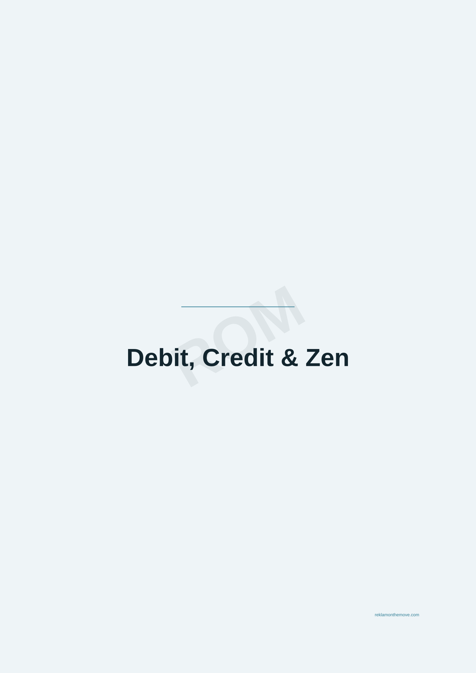 Debit, Credit & Zen · Okyanus — ROM dijital ürün önizlemesi (filigranlı)