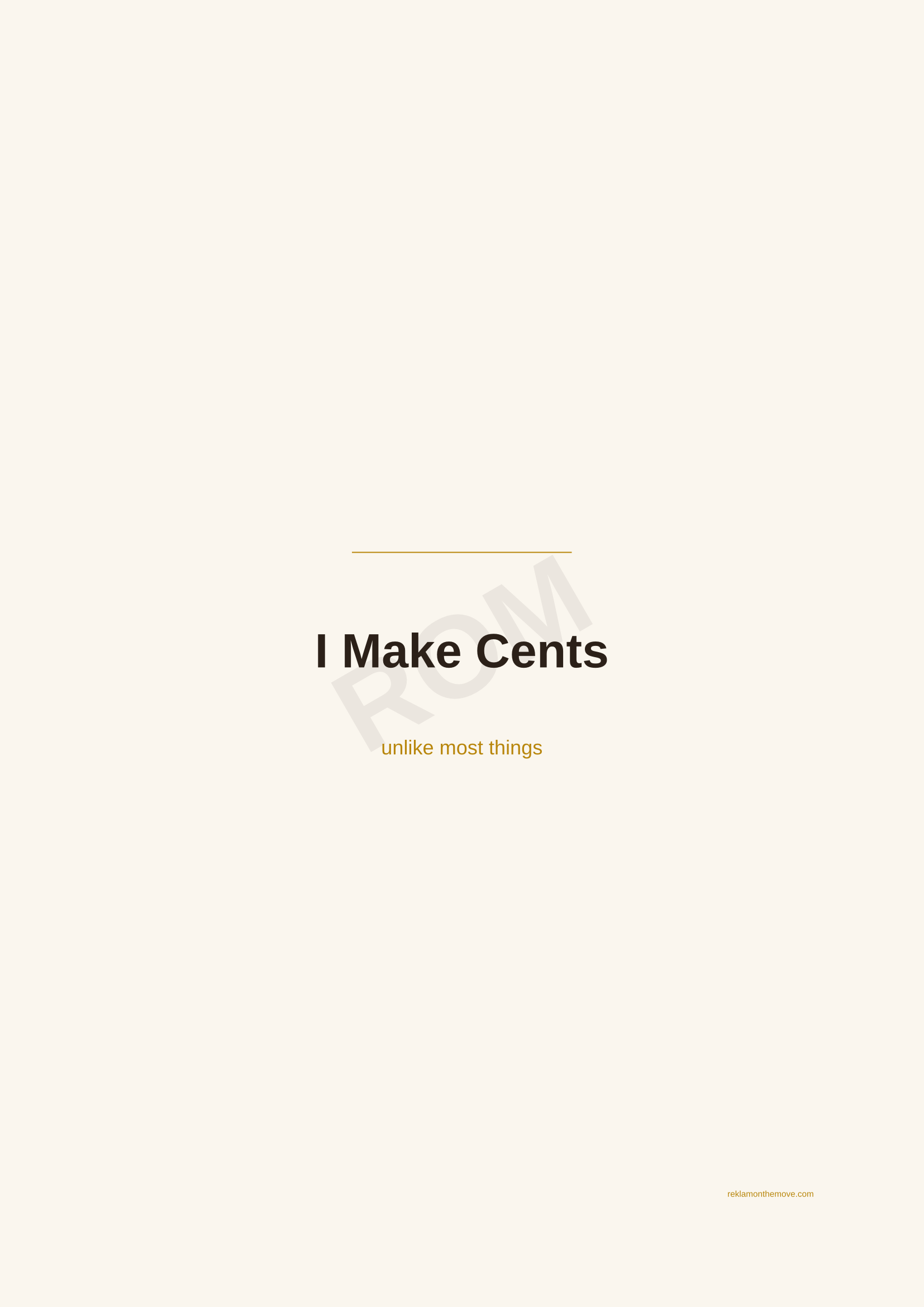 I Make Cents · Espresso — ROM dijital ürün önizlemesi (filigranlı)