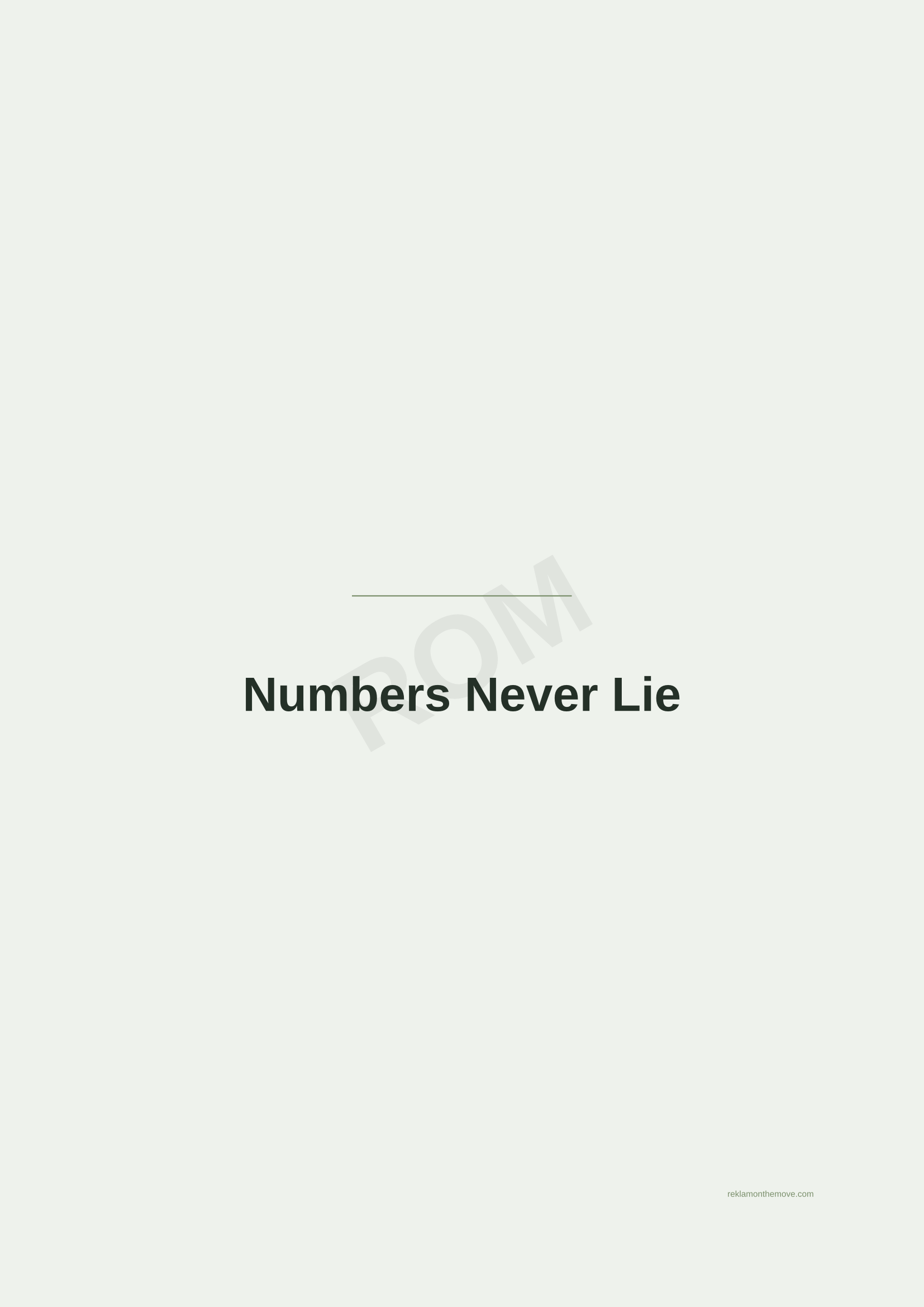 Numbers Never Lie · Adaçayı — ROM dijital ürün önizlemesi (filigranlı)