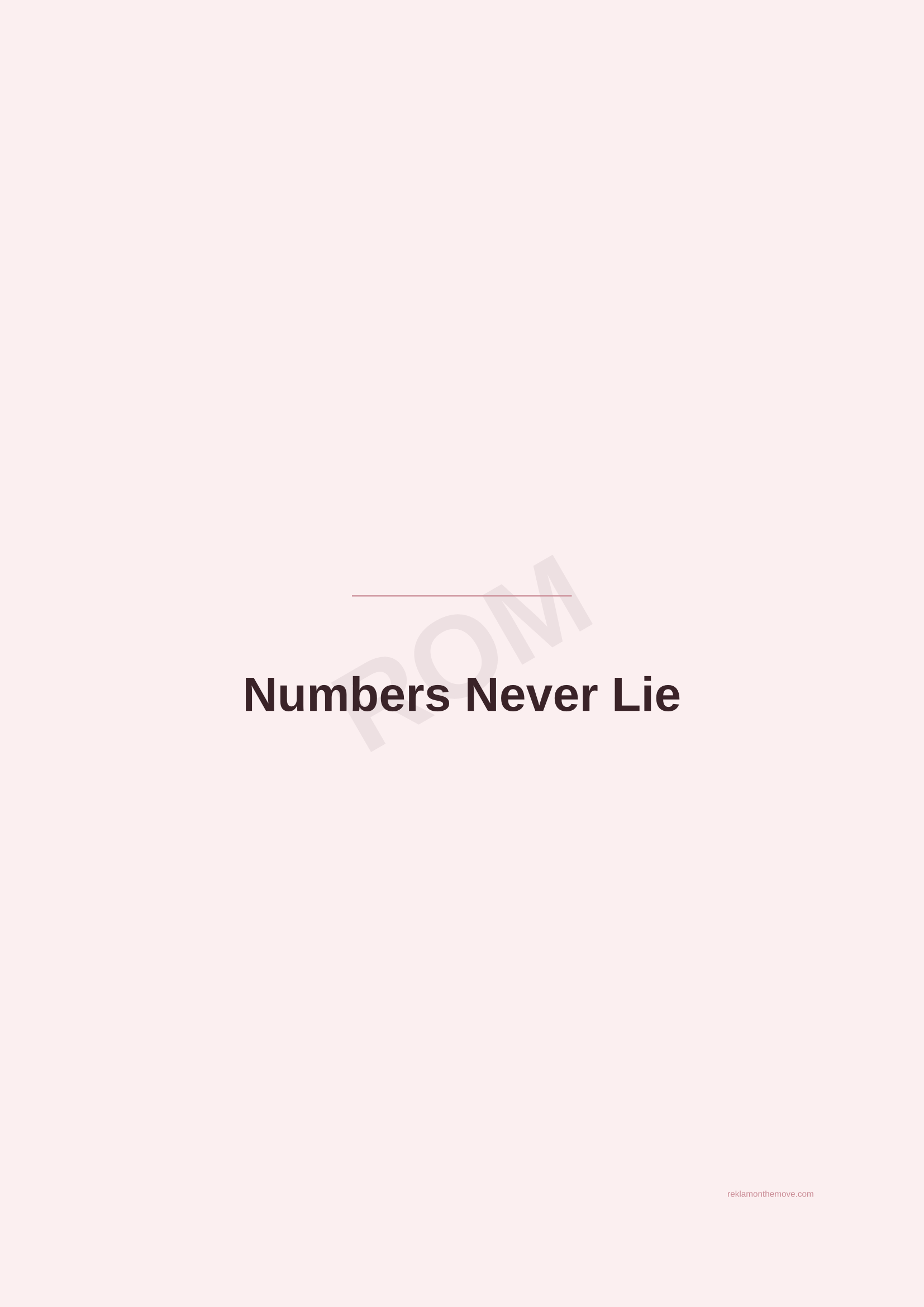Numbers Never Lie · Gül — ROM dijital ürün önizlemesi (filigranlı)