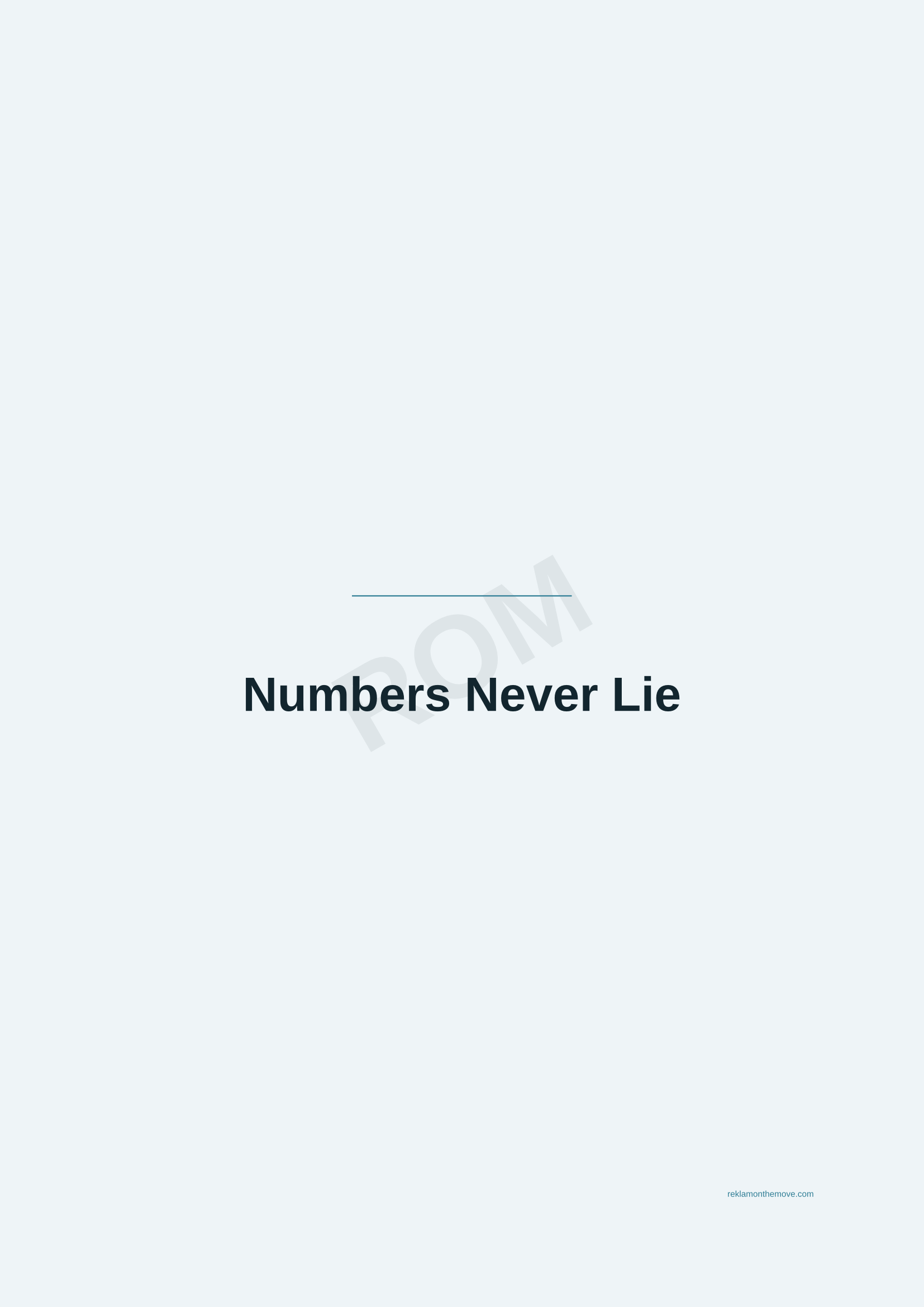 Numbers Never Lie · Okyanus — ROM dijital ürün önizlemesi (filigranlı)