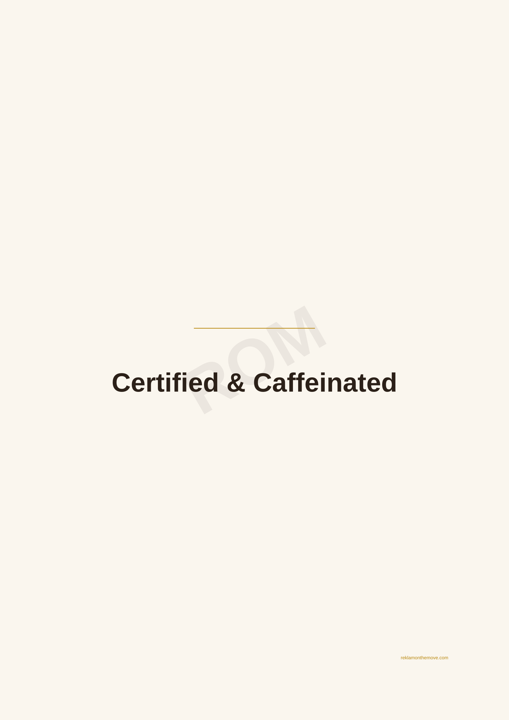 Certified & Caffeinated · Espresso — ROM dijital ürün önizlemesi (filigranlı)