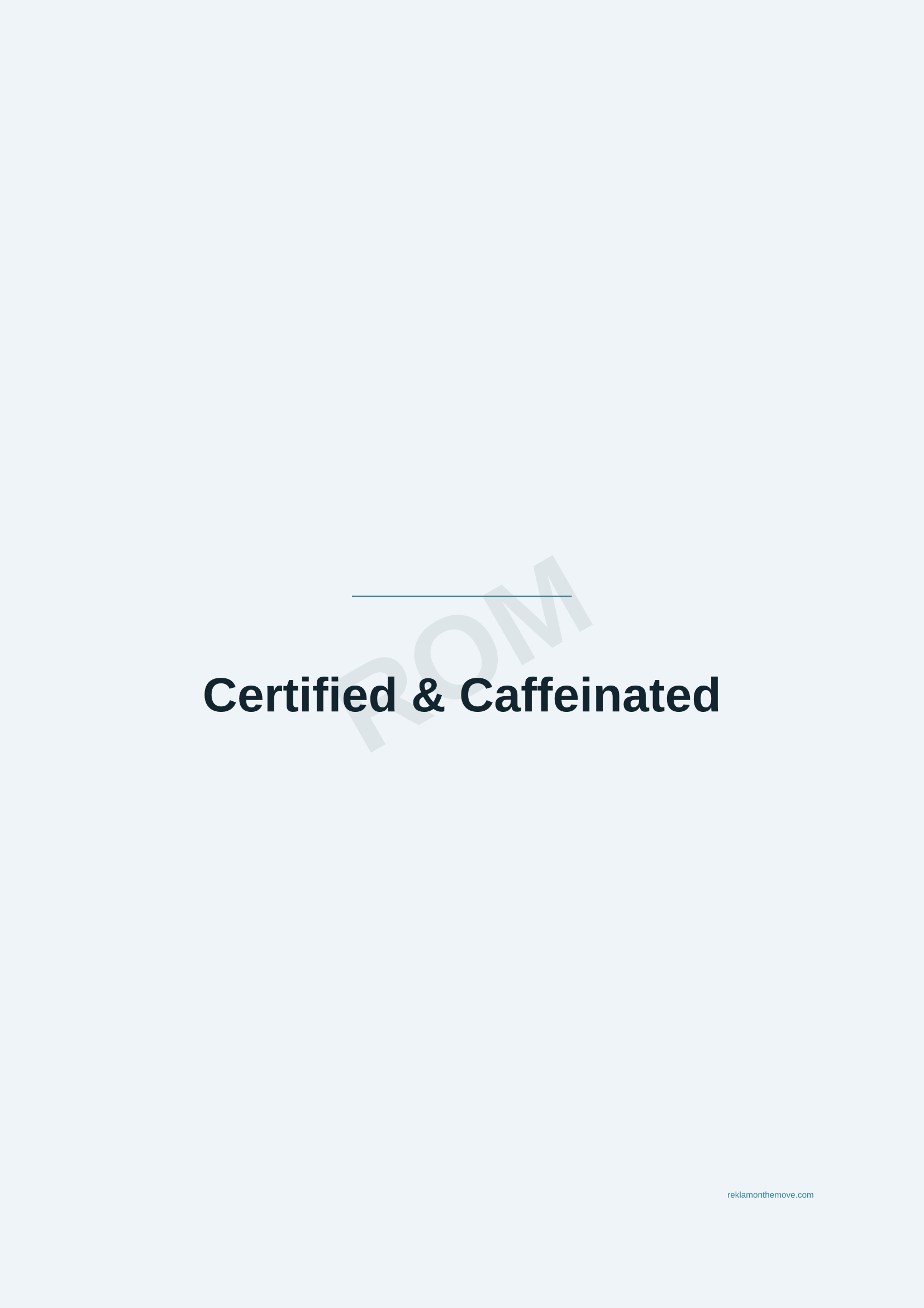 Certified & Caffeinated · Okyanus — ROM dijital ürün önizlemesi (filigranlı)