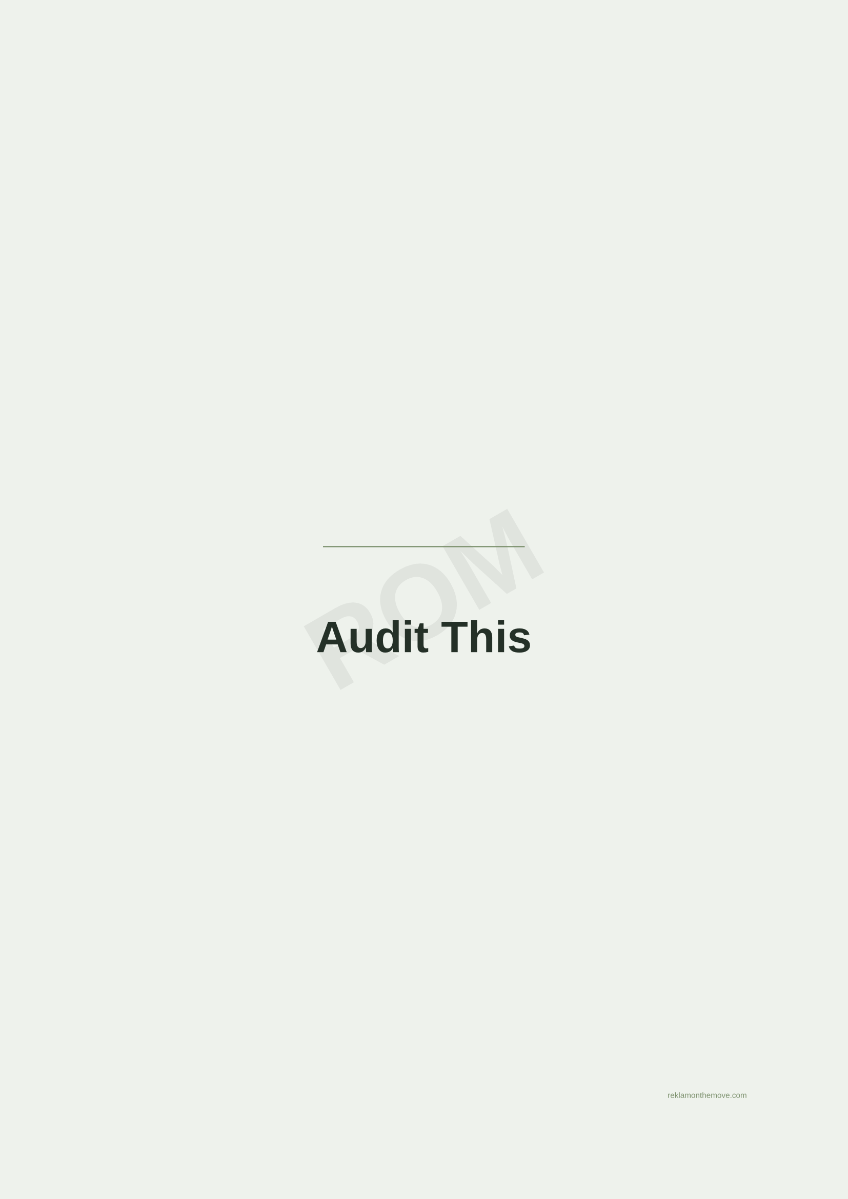 Audit This · Adaçayı — ROM dijital ürün önizlemesi (filigranlı)