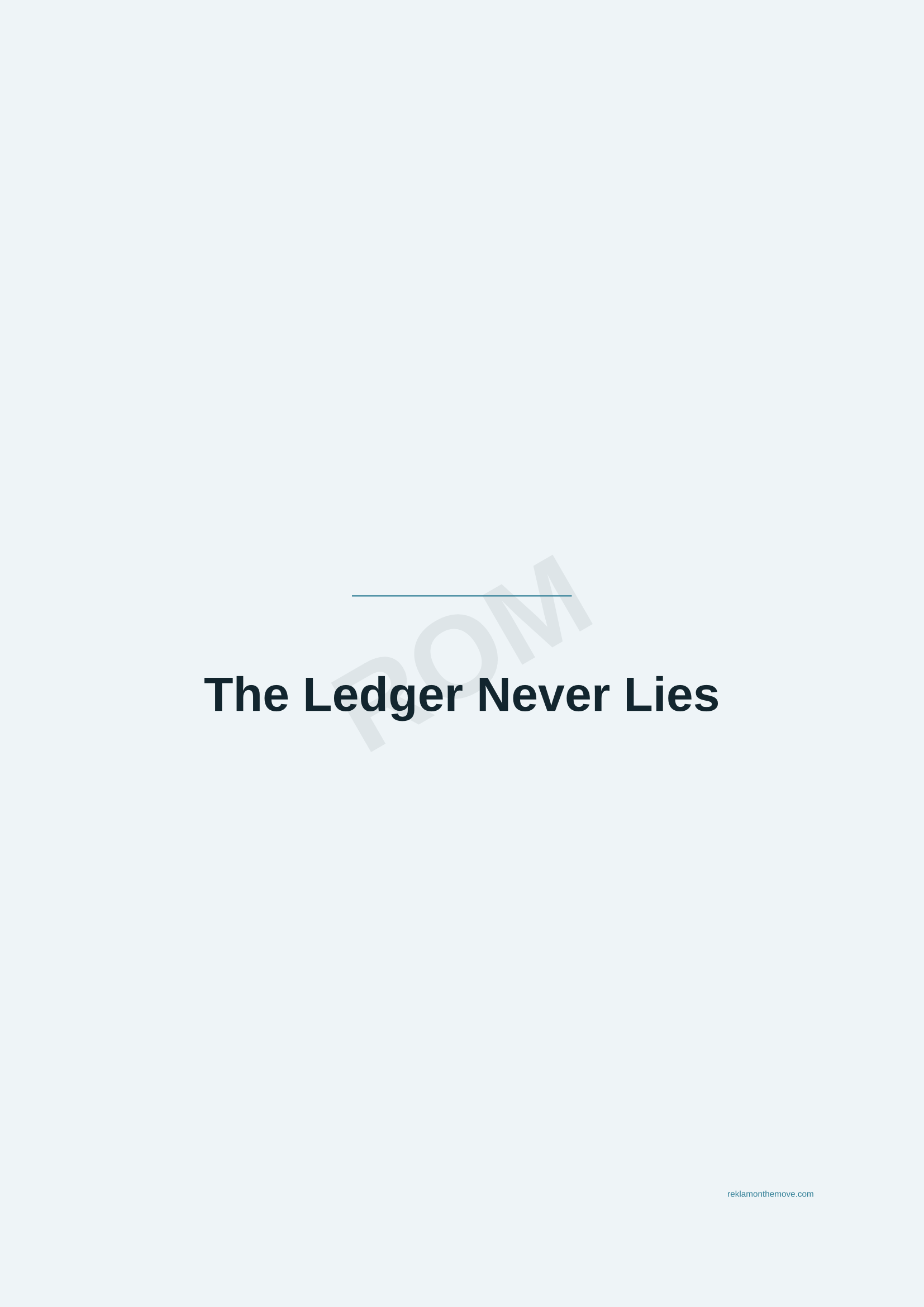 The Ledger Never Lies · Okyanus — ROM dijital ürün önizlemesi (filigranlı)