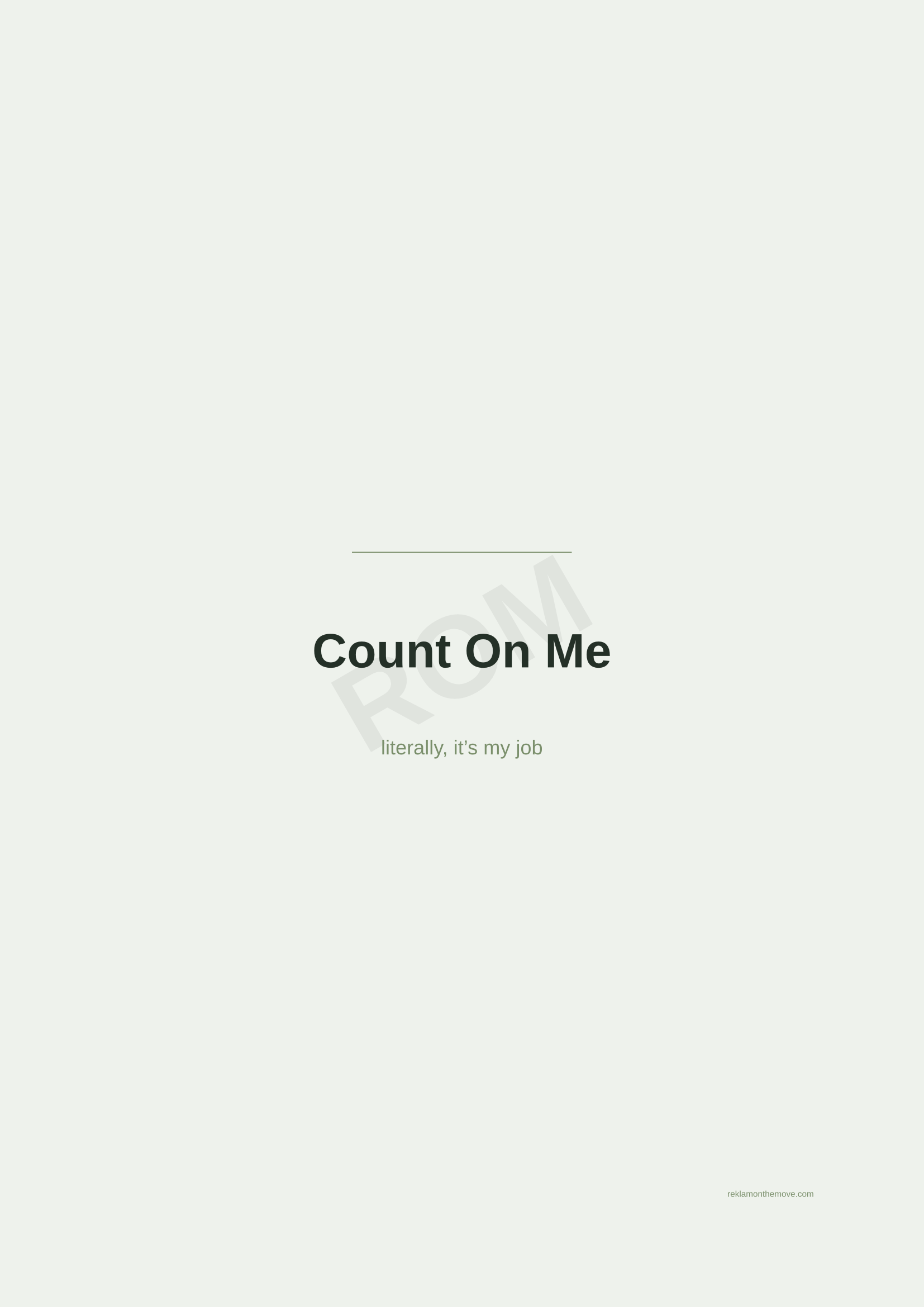 Count On Me · Adaçayı — ROM dijital ürün önizlemesi (filigranlı)