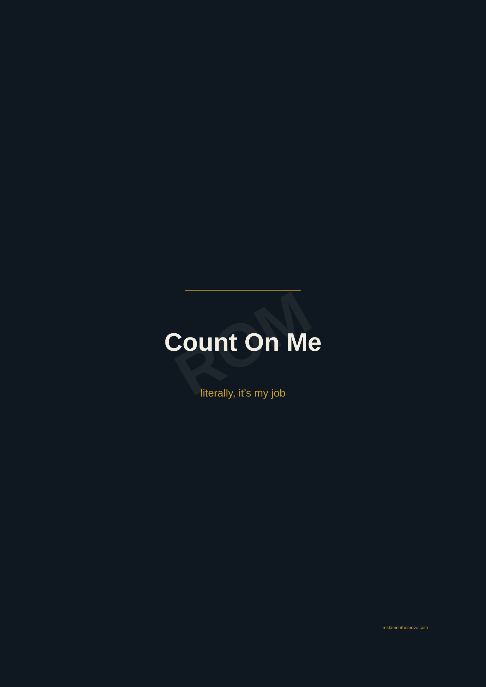 Count On Me · Gece — ROM dijital ürün önizlemesi (filigranlı)
