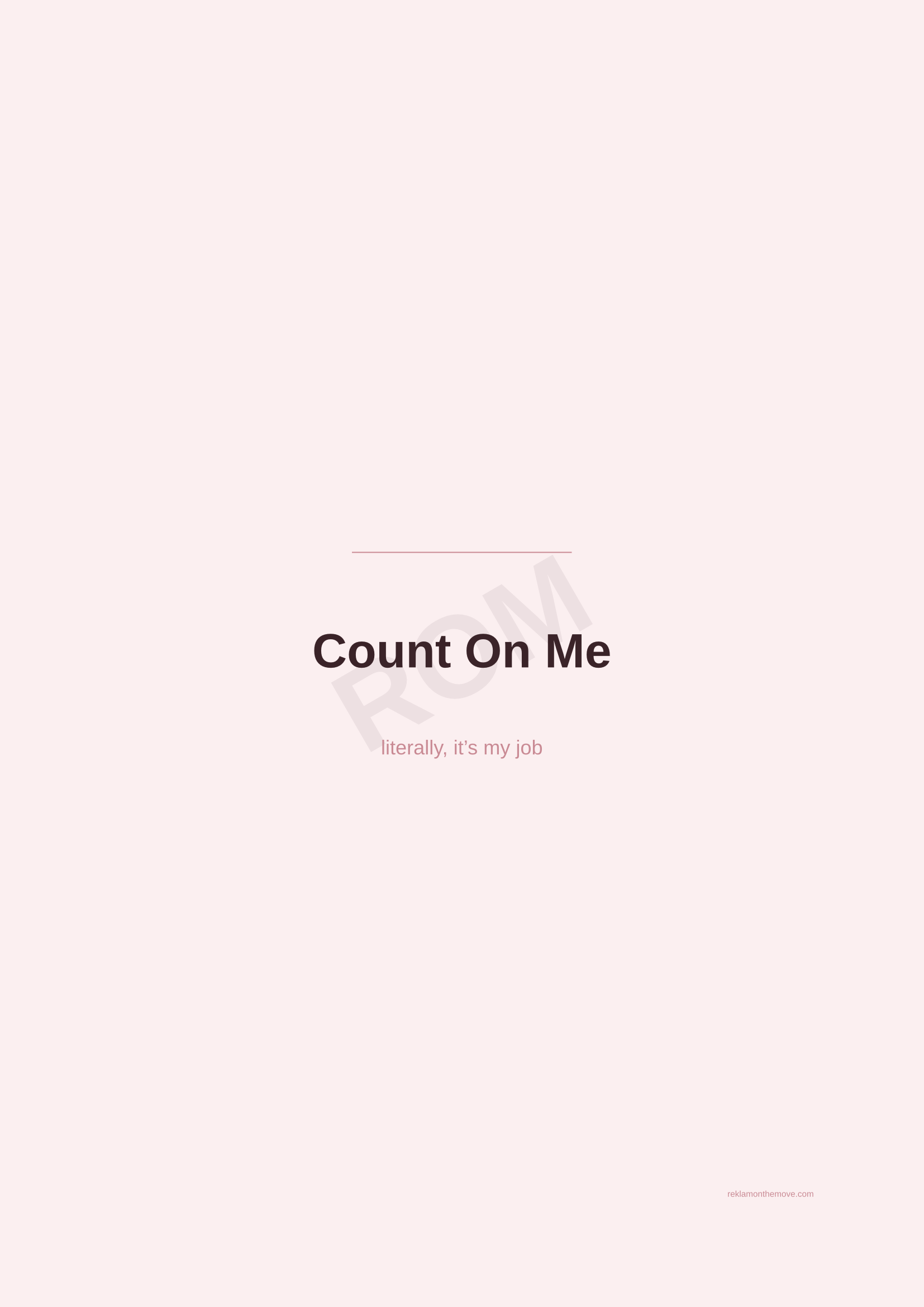 Count On Me · Gül — ROM dijital ürün önizlemesi (filigranlı)