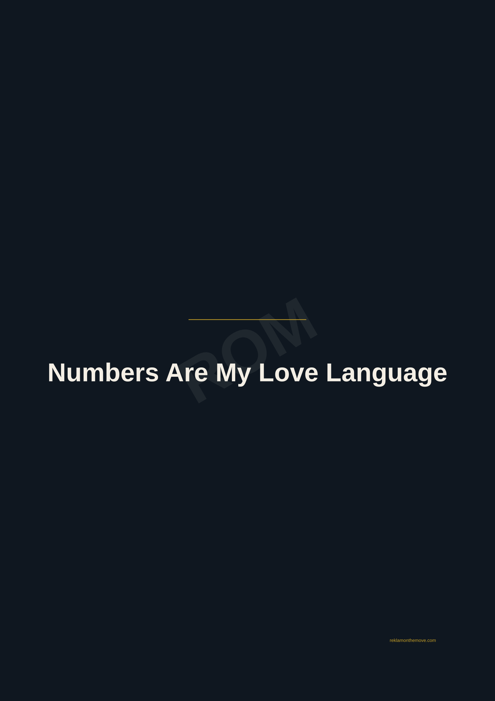 Numbers Are My Love Language · Gece — ROM dijital ürün önizlemesi (filigranlı)