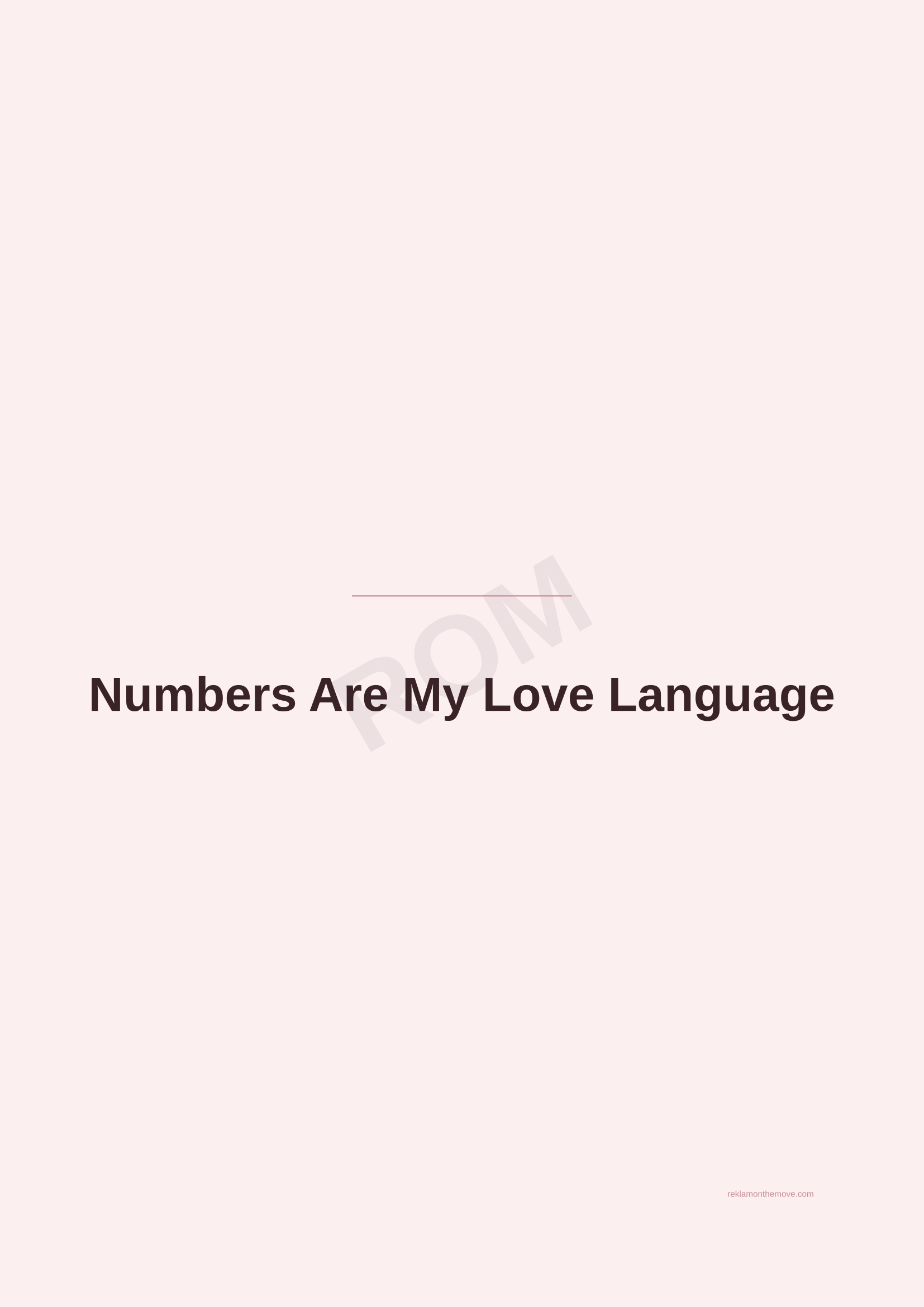 Numbers Are My Love Language · Gül — ROM dijital ürün önizlemesi (filigranlı)