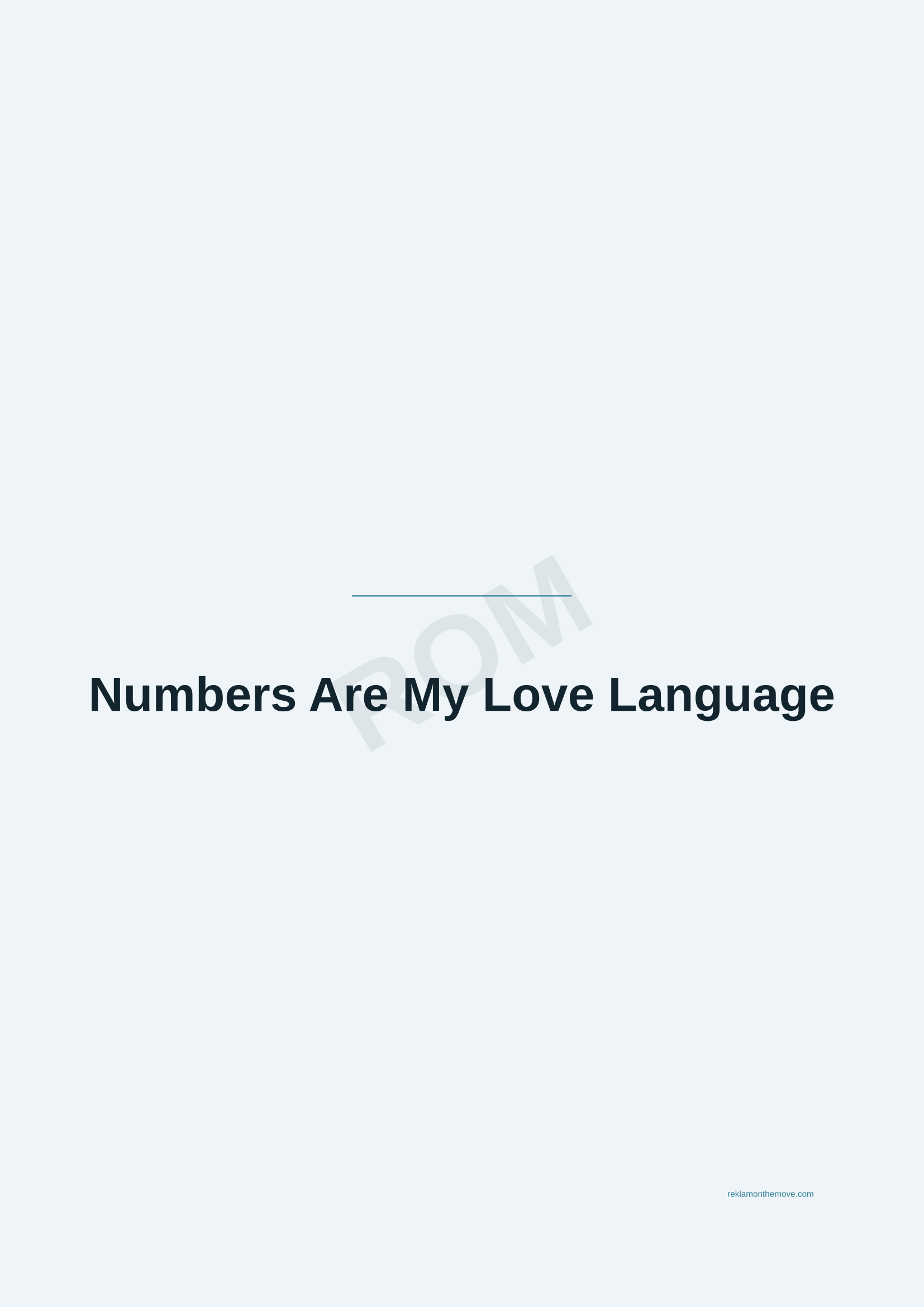 Numbers Are My Love Language · Okyanus — ROM dijital ürün önizlemesi (filigranlı)