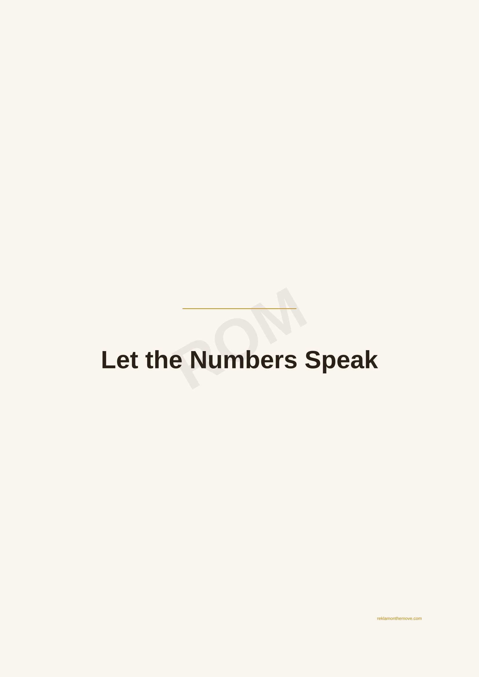 Let the Numbers Speak · Espresso — ROM dijital ürün önizlemesi (filigranlı)