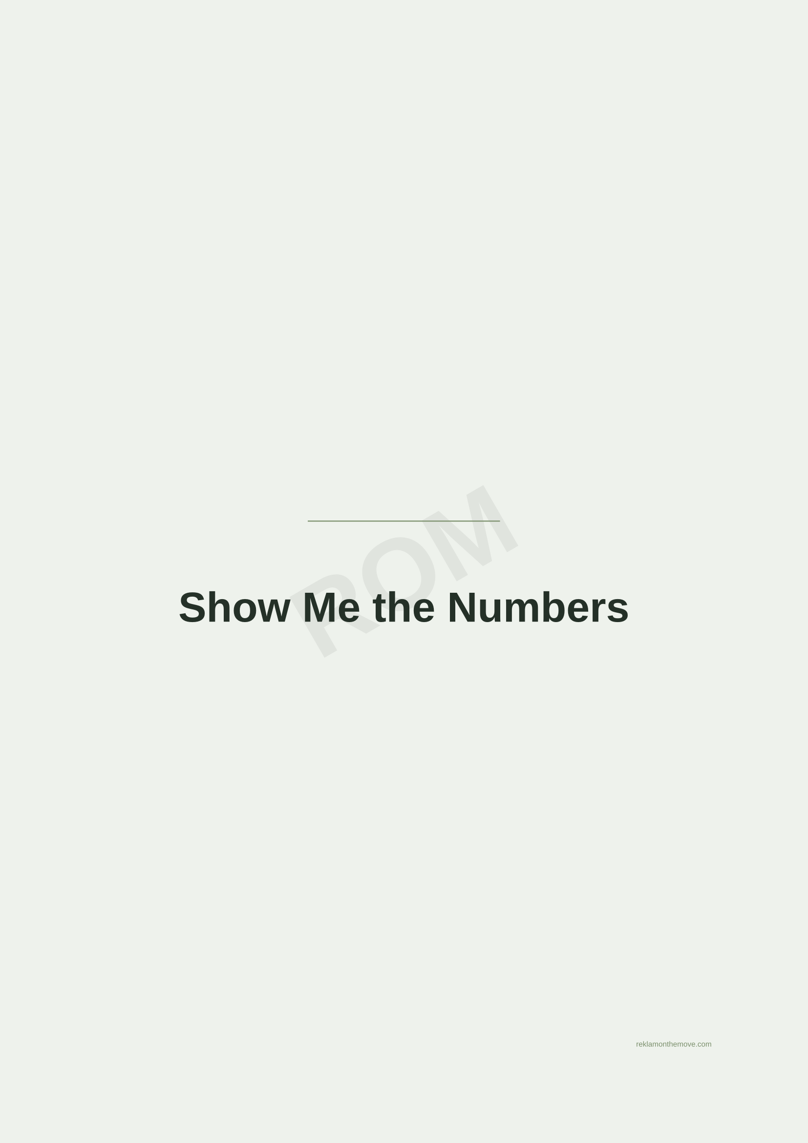 Show Me the Numbers · Adaçayı — ROM dijital ürün önizlemesi (filigranlı)