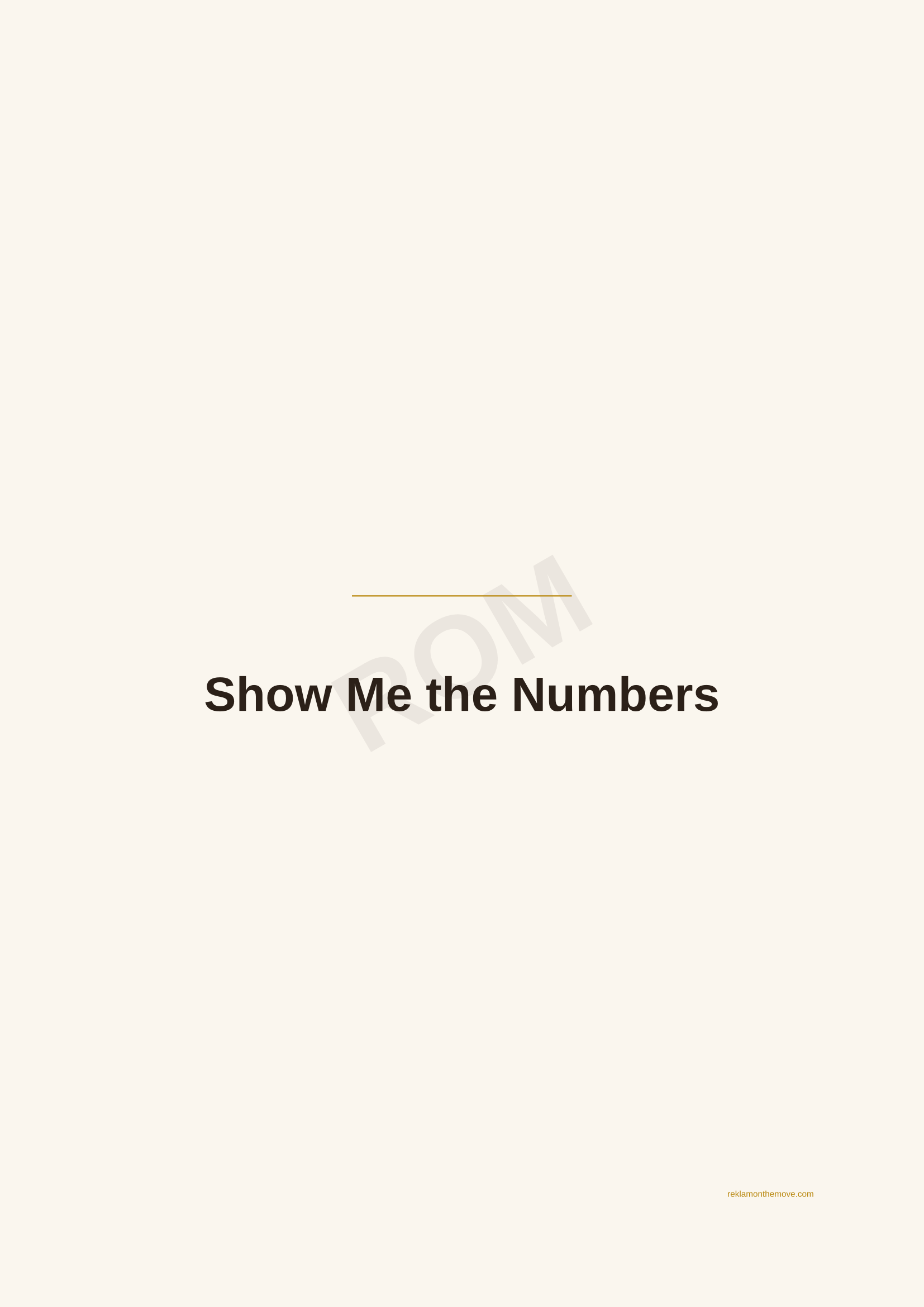 Show Me the Numbers · Espresso — ROM dijital ürün önizlemesi (filigranlı)