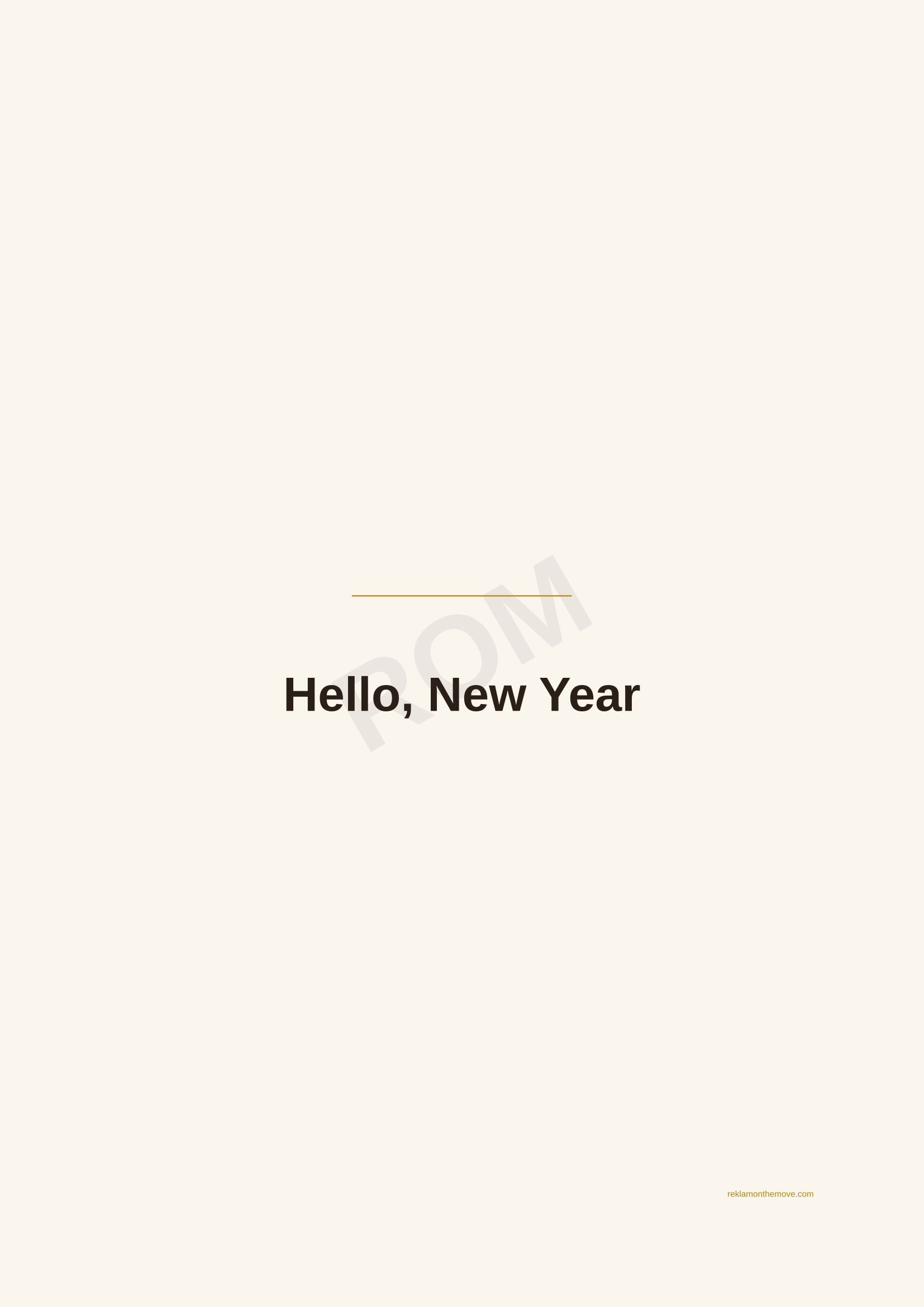 Hello, New Year · Espresso — ROM dijital ürün önizlemesi (filigranlı)