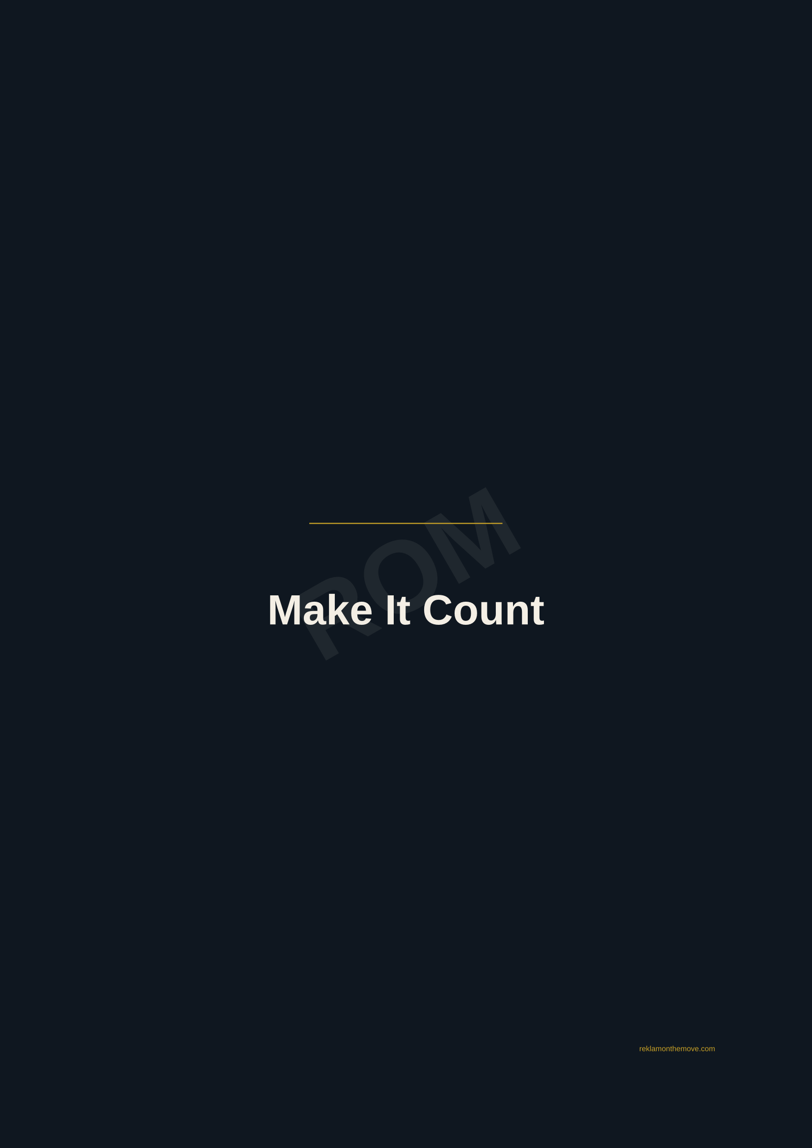 Make It Count · Gece — ROM dijital ürün önizlemesi (filigranlı)