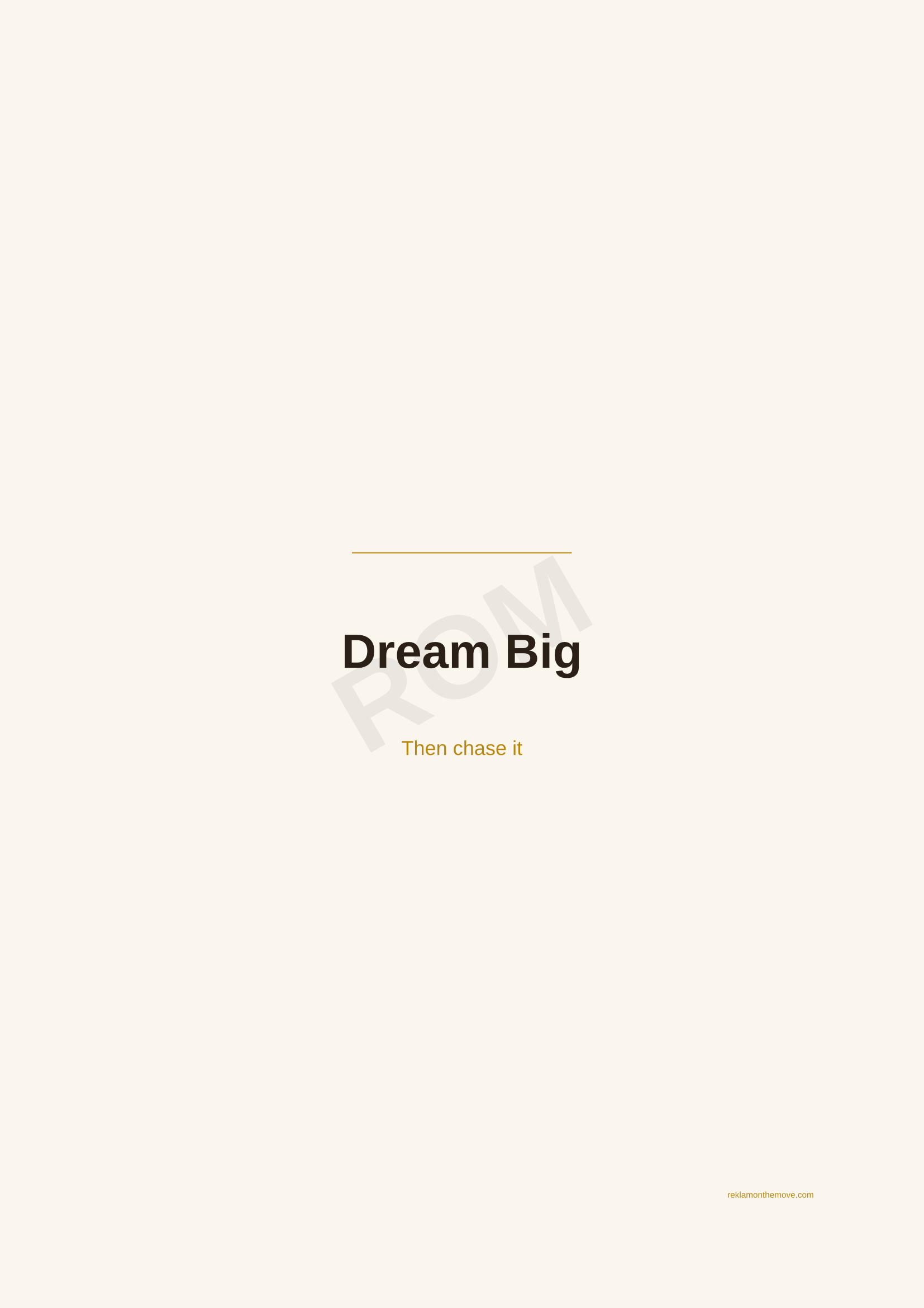 Dream Big · Espresso — ROM dijital ürün önizlemesi (filigranlı)