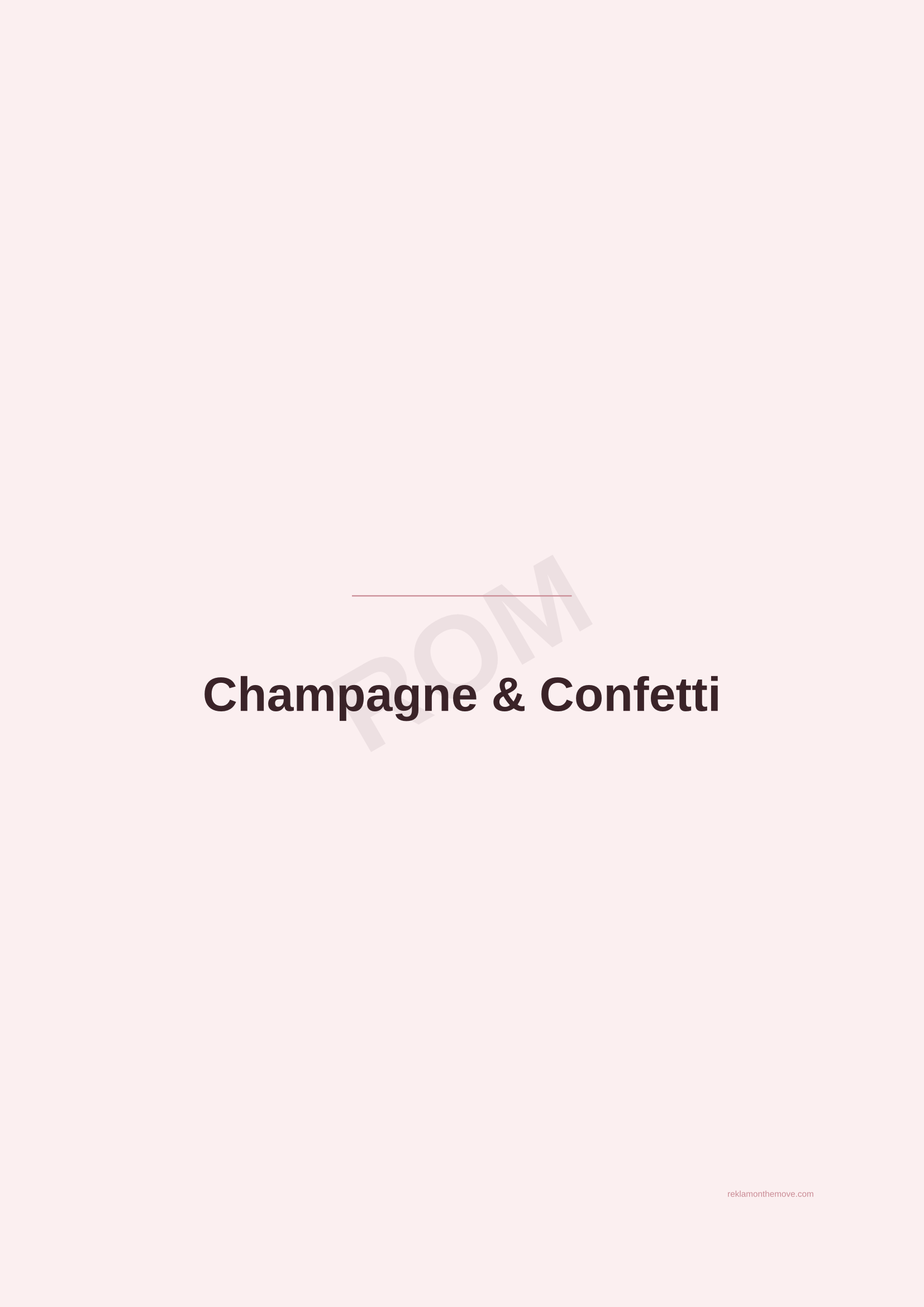 Champagne & Confetti · Gül — ROM dijital ürün önizlemesi (filigranlı)