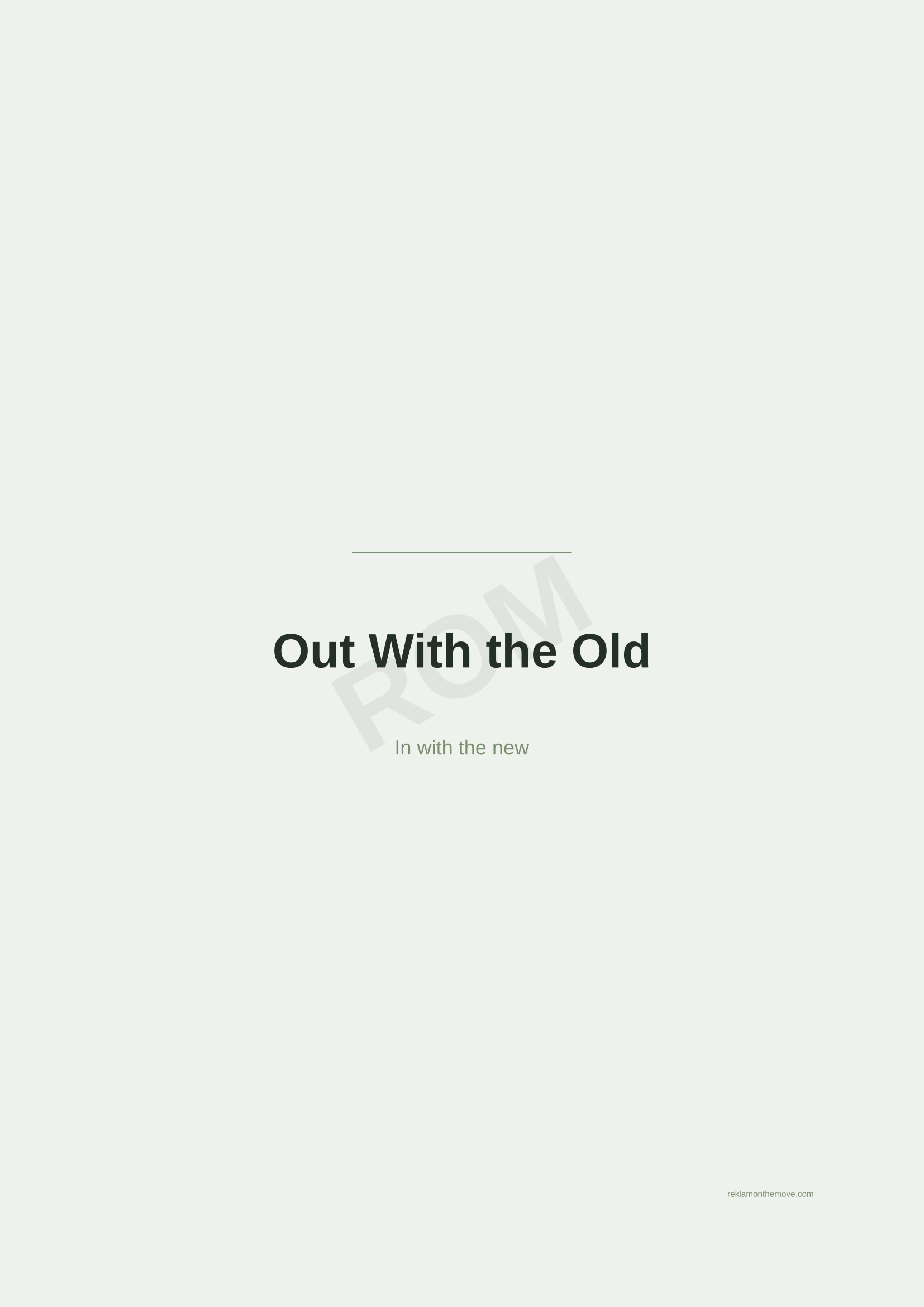 Out With the Old · Adaçayı — ROM dijital ürün önizlemesi (filigranlı)