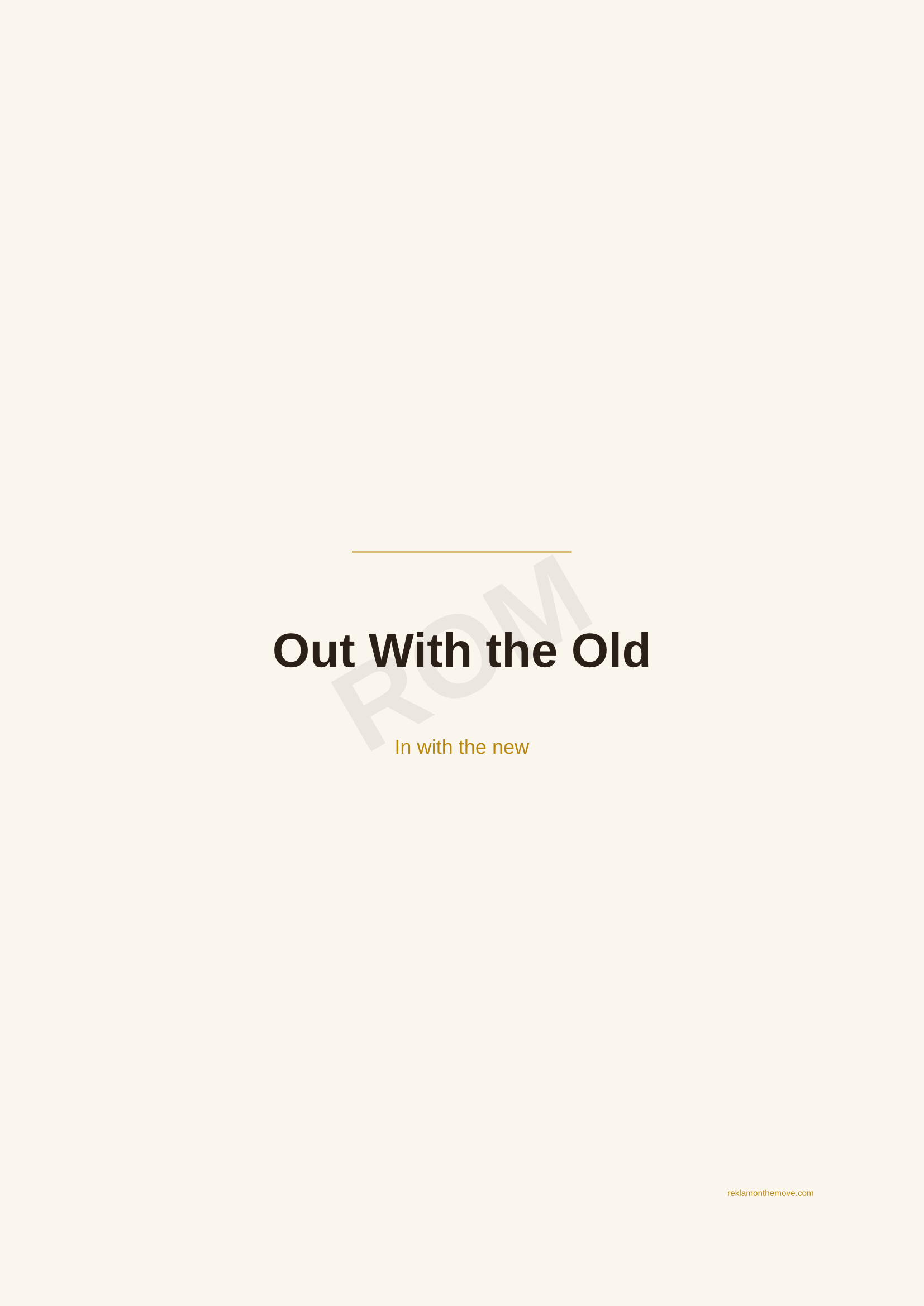 Out With the Old · Espresso — ROM dijital ürün önizlemesi (filigranlı)