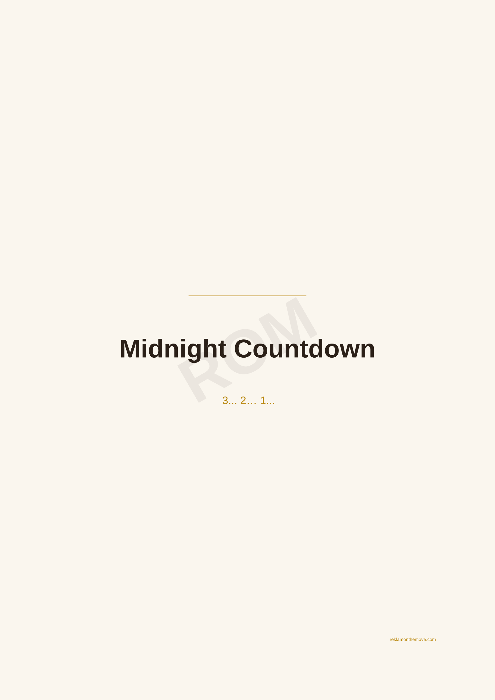 Midnight Countdown · Espresso — ROM dijital ürün önizlemesi (filigranlı)