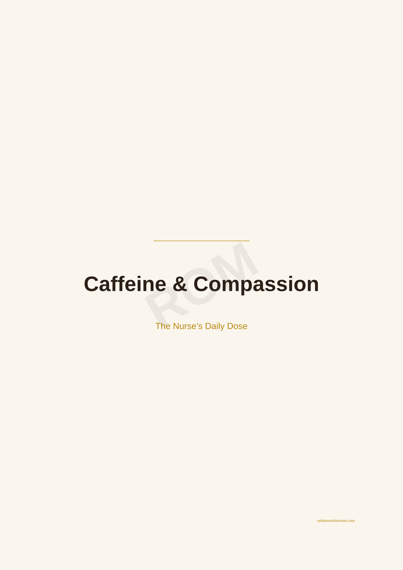 Caffeine & Compassion · Espresso — ROM dijital ürün önizlemesi (filigranlı)