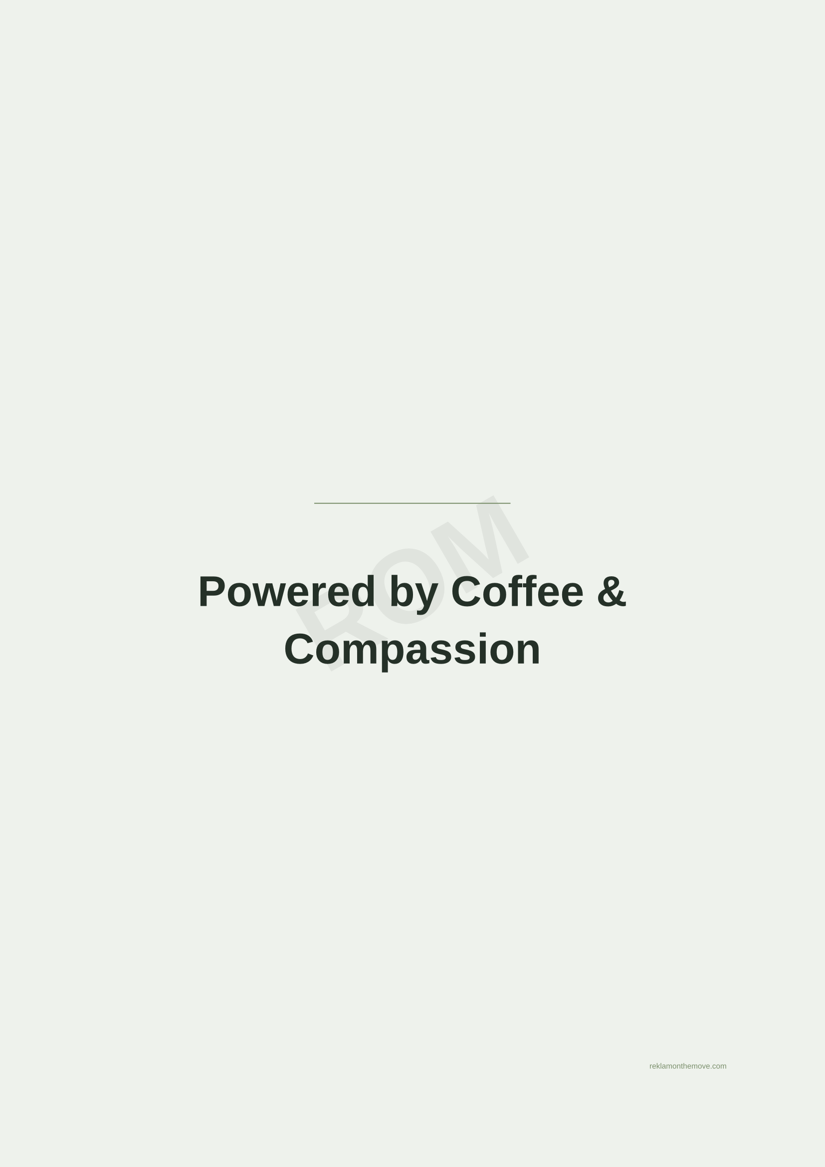 Powered by Coffee & Compassion · Adaçayı — ROM dijital ürün önizlemesi (filigranlı)
