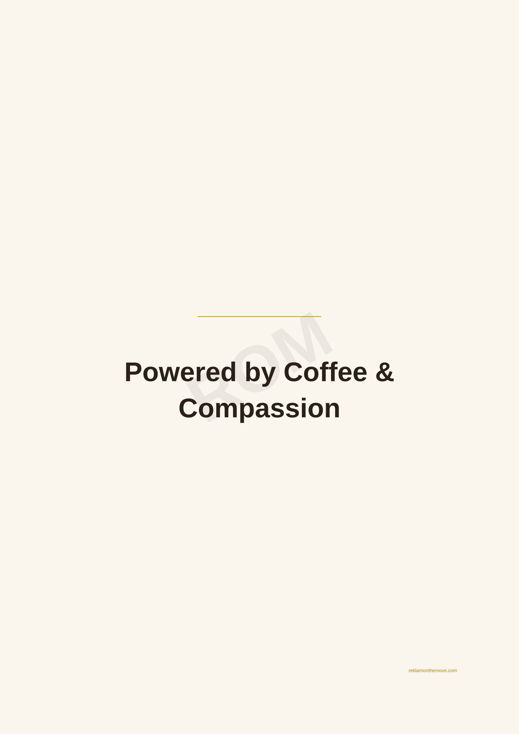 Powered by Coffee & Compassion · Espresso — ROM dijital ürün önizlemesi (filigranlı)
