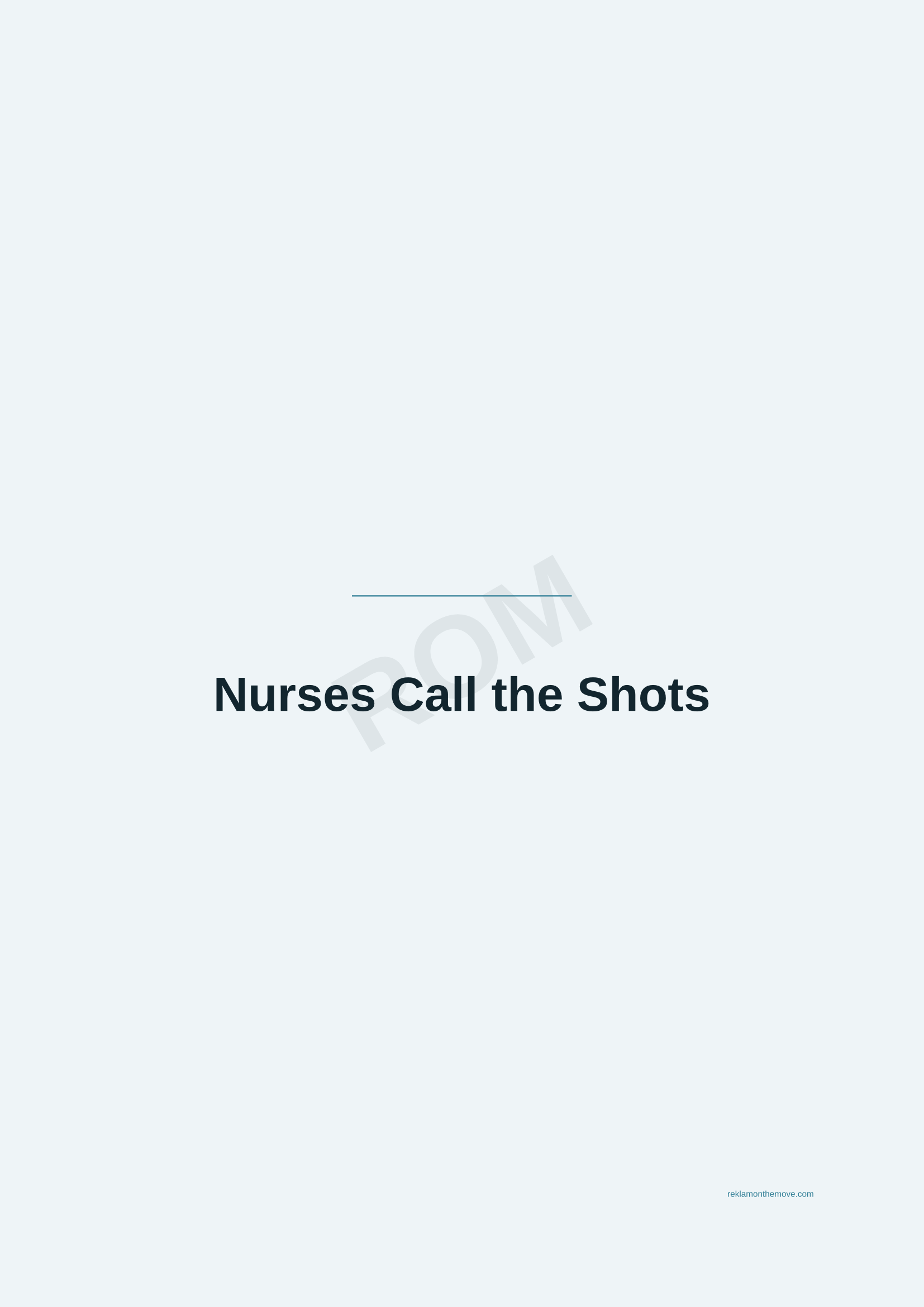 Nurses Call the Shots · Okyanus — ROM dijital ürün önizlemesi (filigranlı)