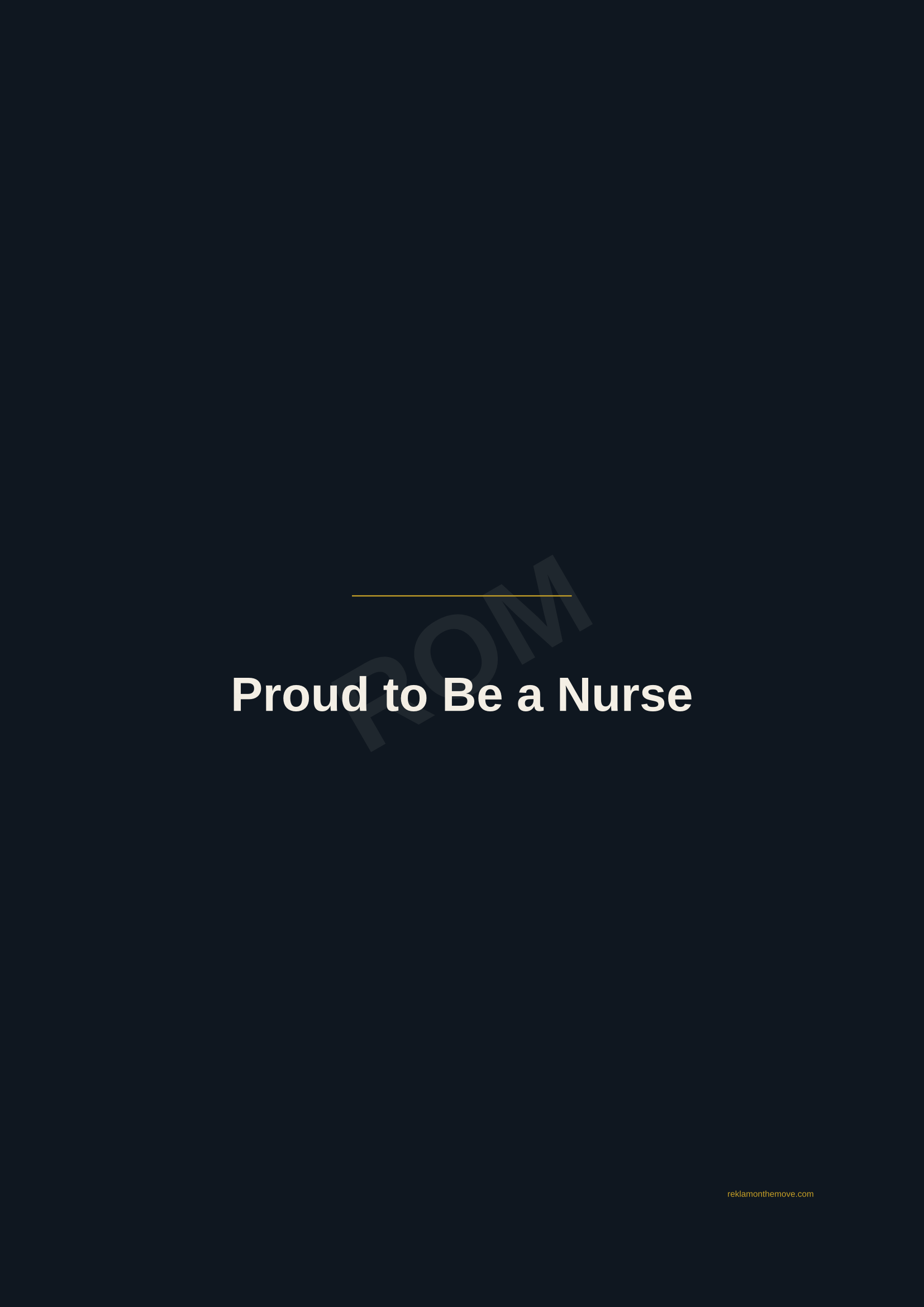 Proud to Be a Nurse · Gece — ROM dijital ürün önizlemesi (filigranlı)