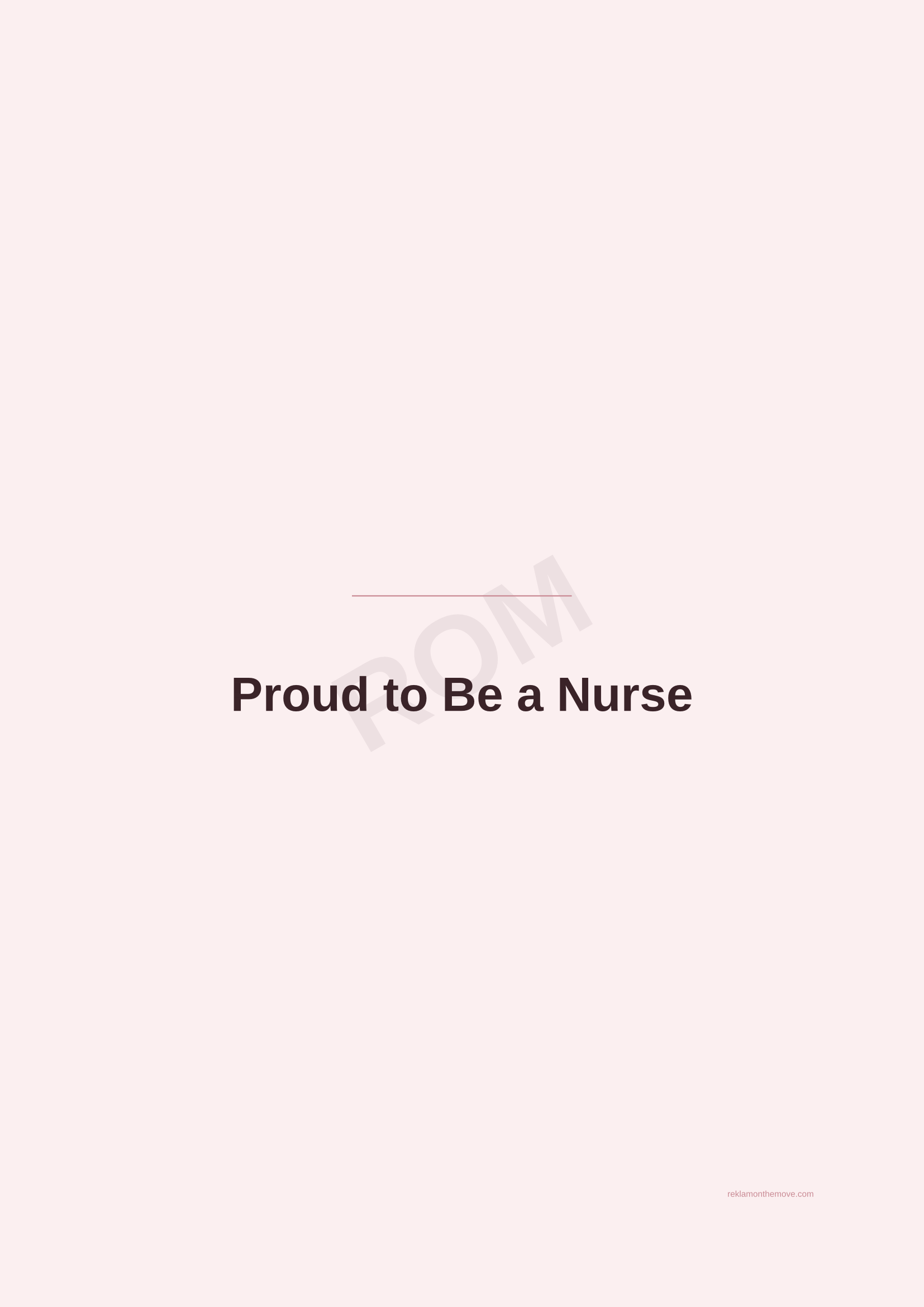 Proud to Be a Nurse · Gül — ROM dijital ürün önizlemesi (filigranlı)