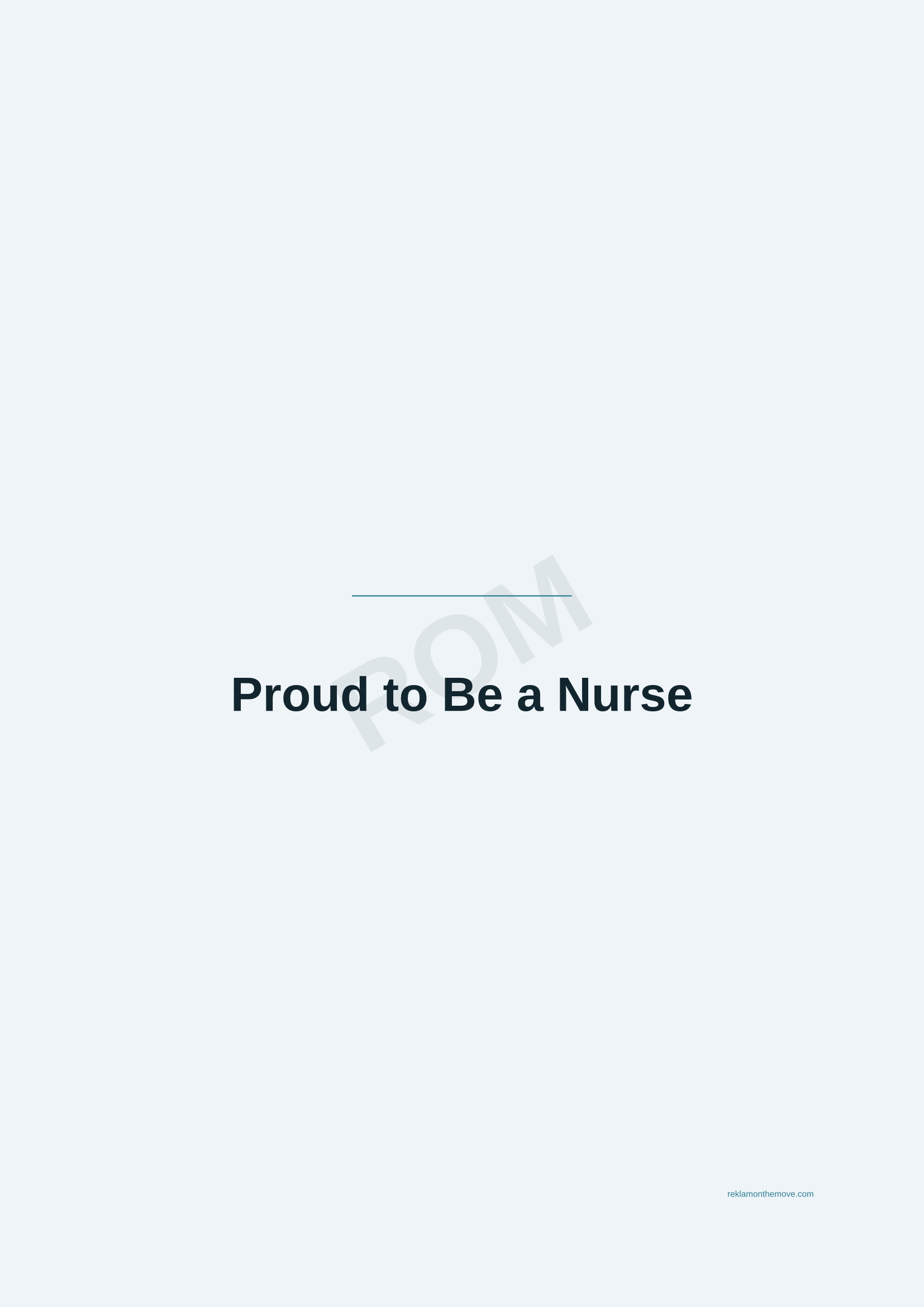 Proud to Be a Nurse · Okyanus — ROM dijital ürün önizlemesi (filigranlı)