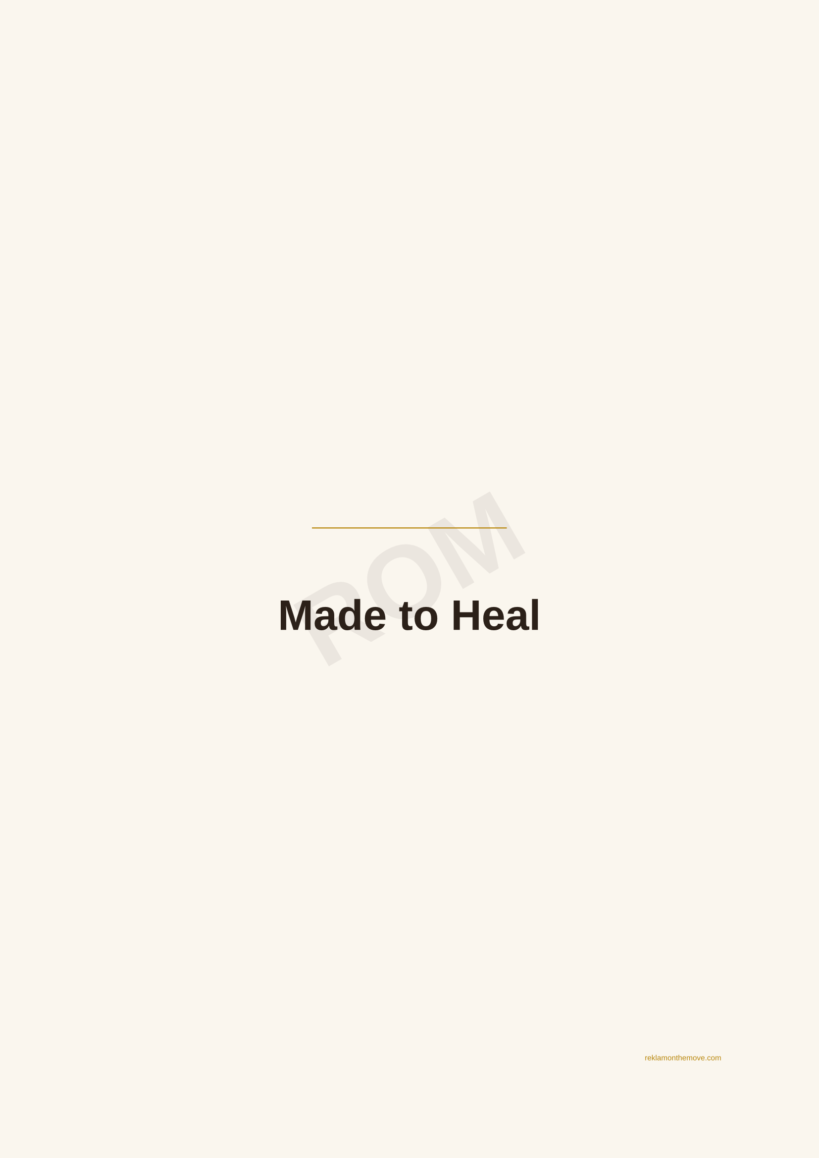 Made to Heal · Espresso — ROM dijital ürün önizlemesi (filigranlı)