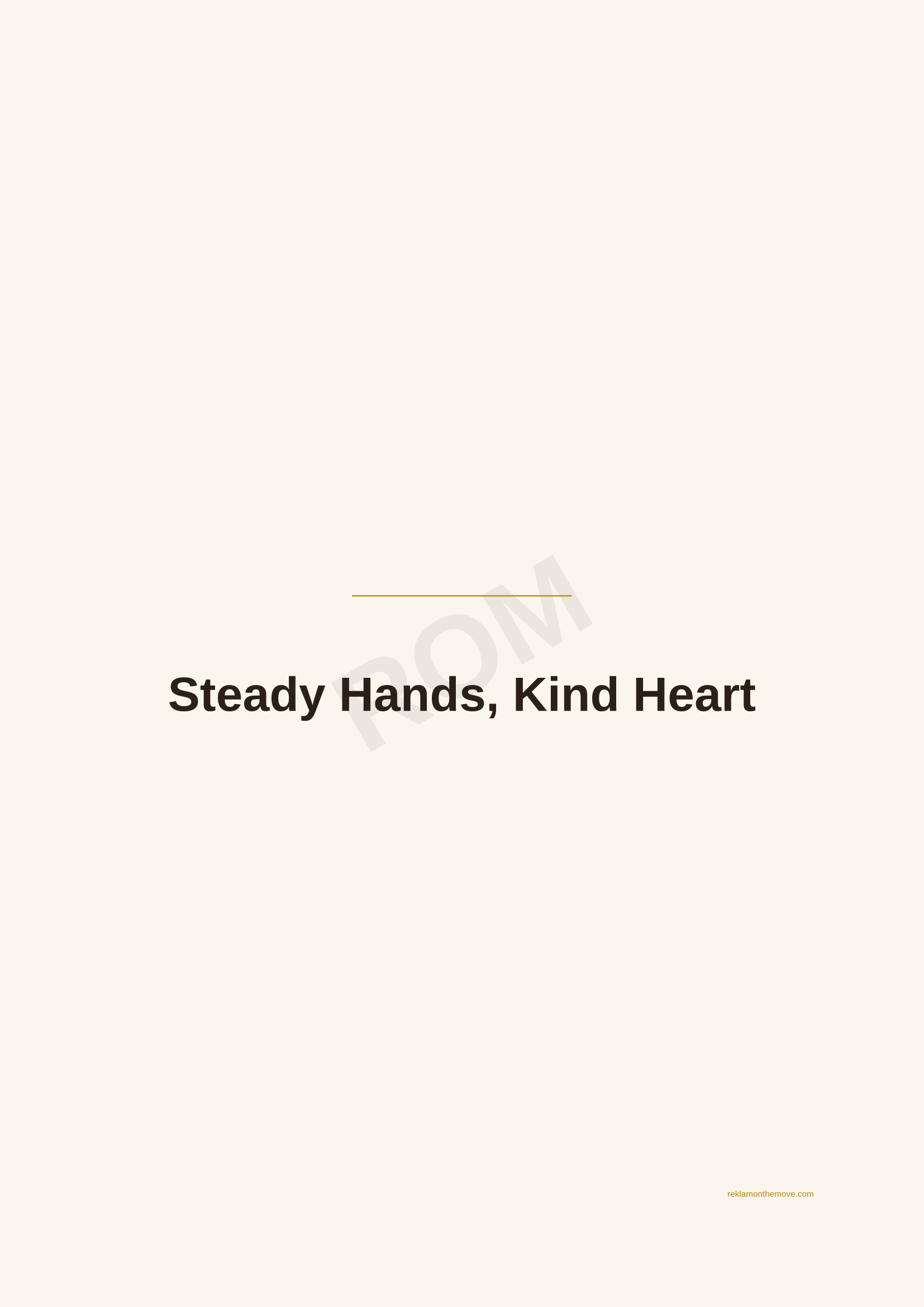 Steady Hands, Kind Heart · Espresso — ROM dijital ürün önizlemesi (filigranlı)