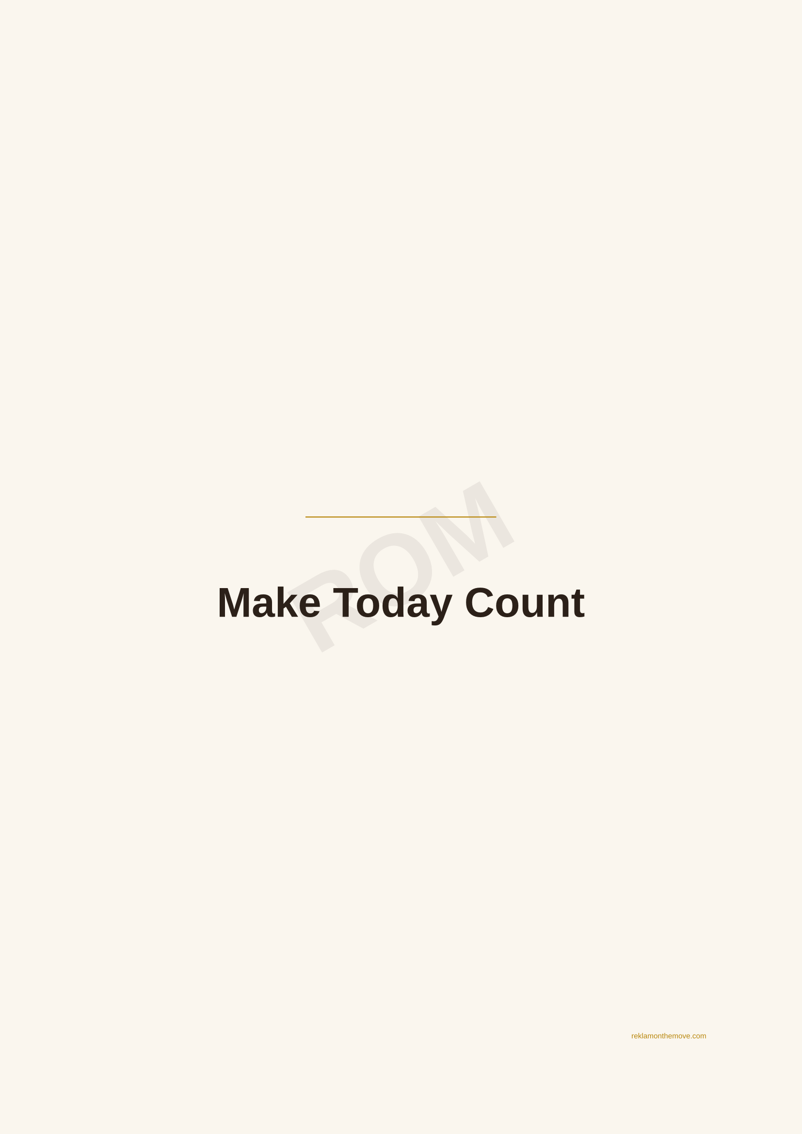 Make Today Count · Espresso — ROM dijital ürün önizlemesi (filigranlı)