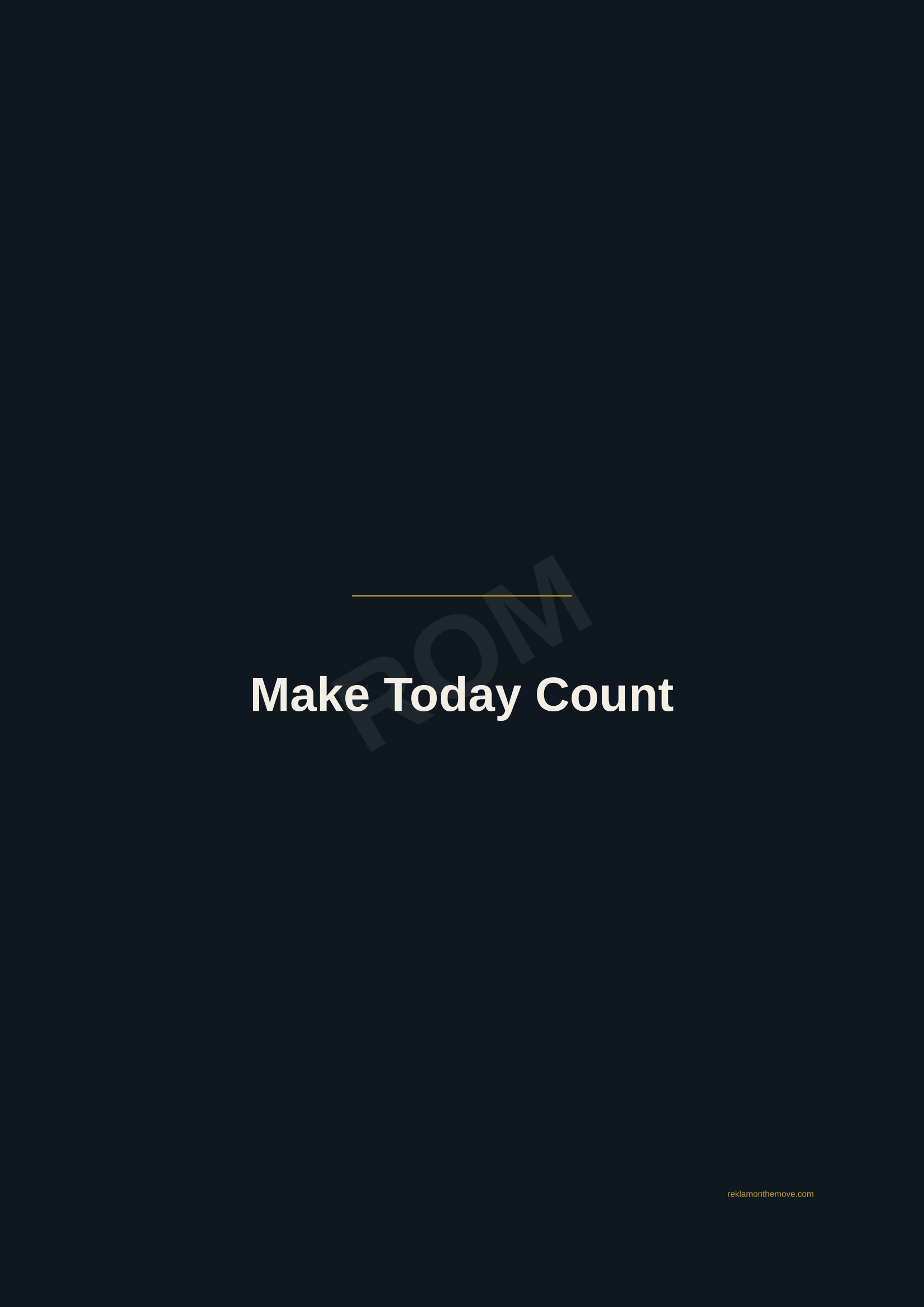 Make Today Count · Gece — ROM dijital ürün önizlemesi (filigranlı)