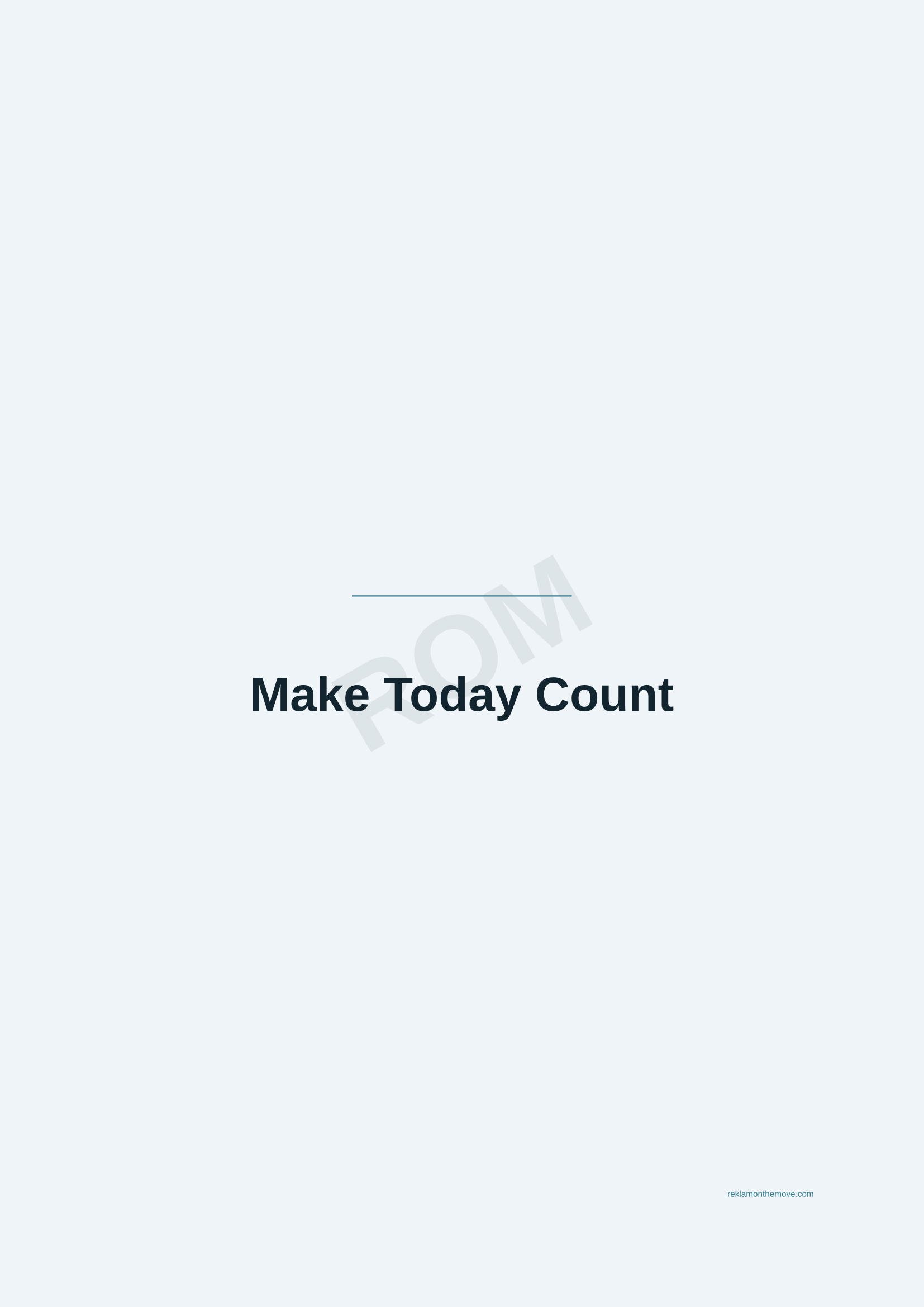 Make Today Count · Okyanus — ROM dijital ürün önizlemesi (filigranlı)
