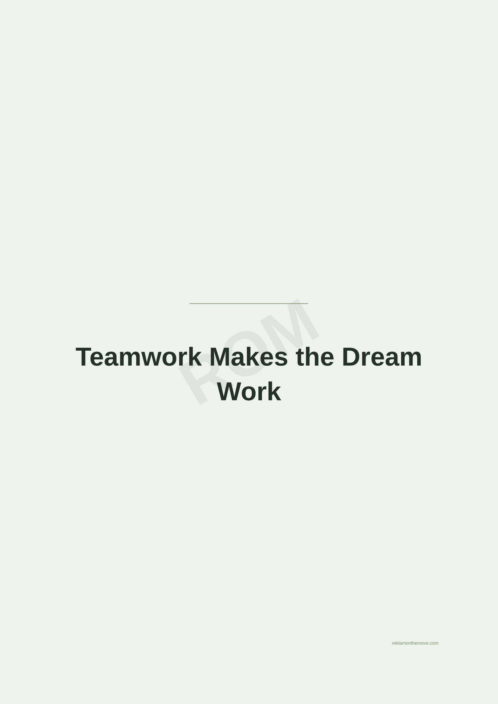 Teamwork Makes the Dream Work · Adaçayı — ROM dijital ürün önizlemesi (filigranlı)